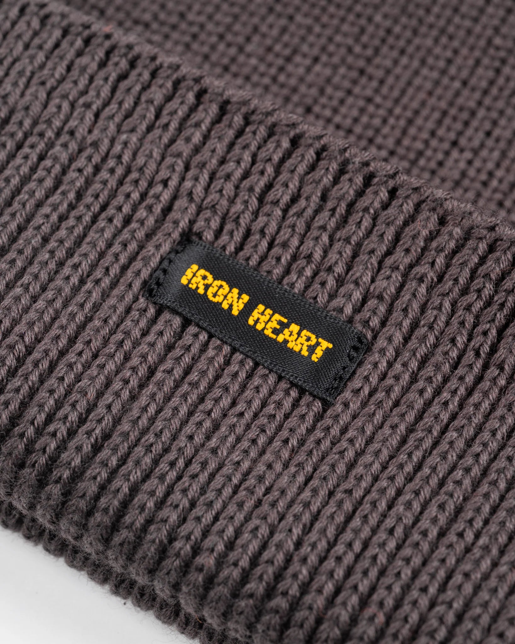 100% Cotton Ribbed Beanie - Grey IHG-081-GRY
