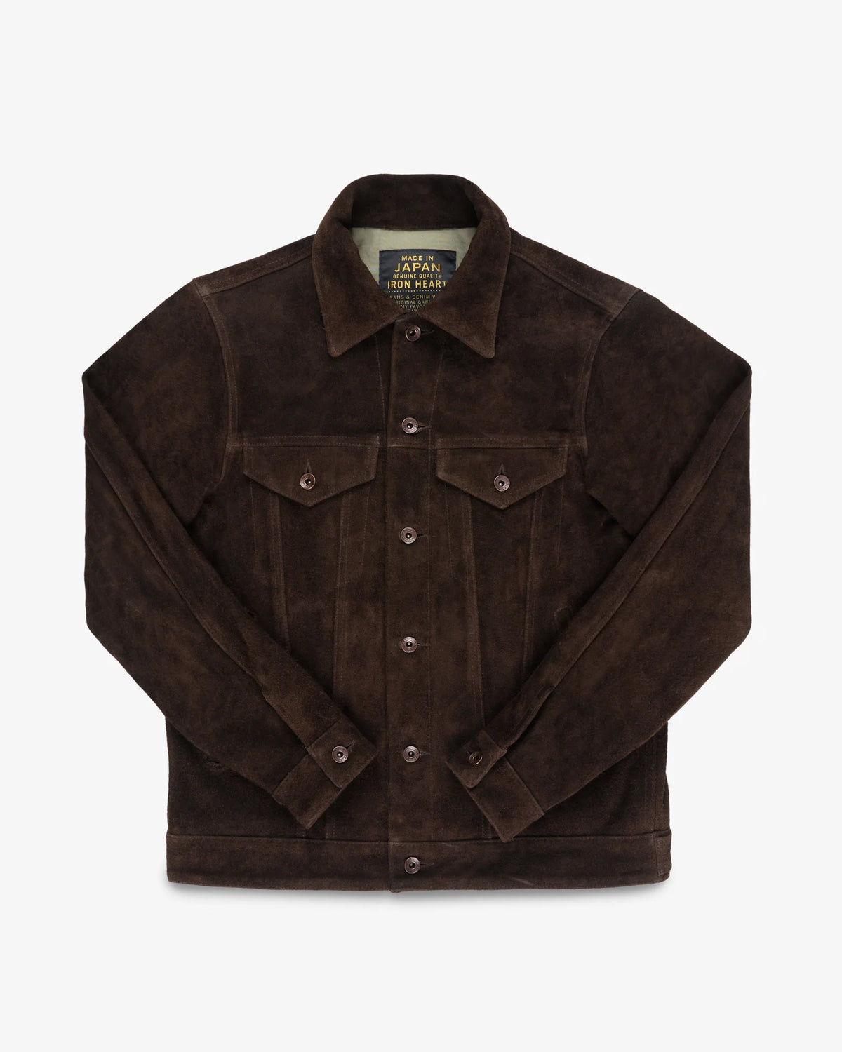 IHJ-49-BRN Iron Heart Split Steer Modified Type III Jacket - Brown
