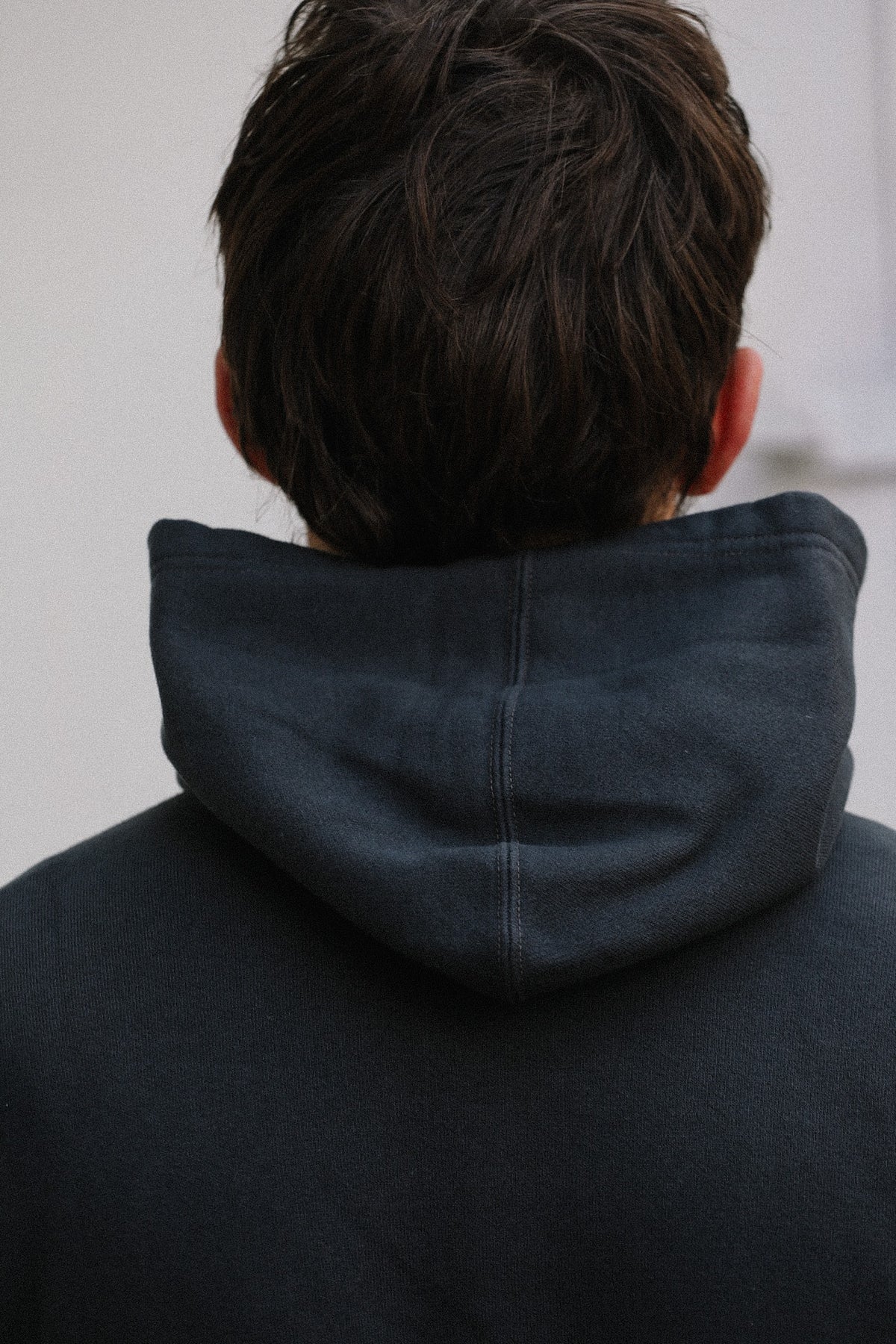 Up close detail of a black sweater