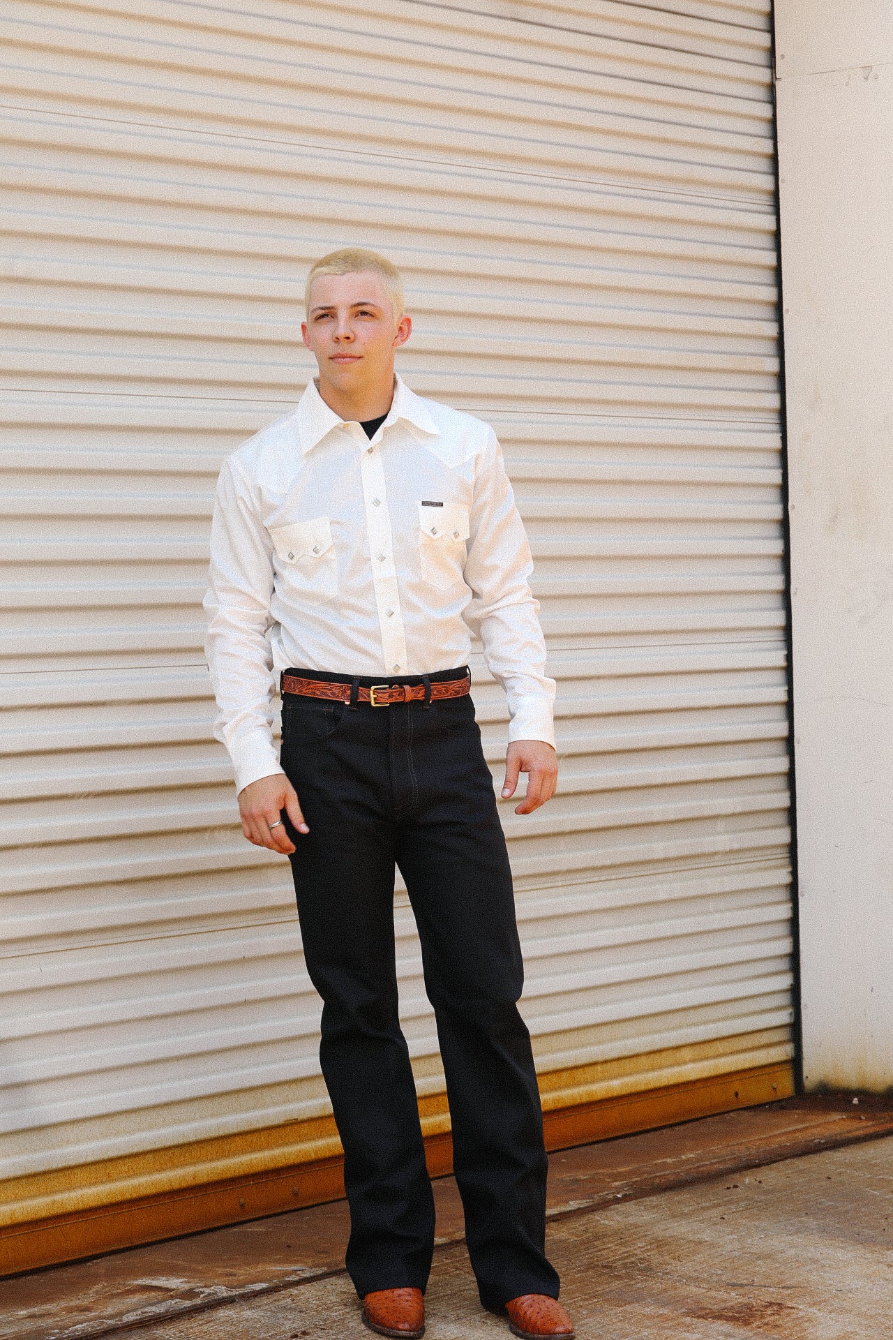 Wyatt- Black Uneven Broken Twill