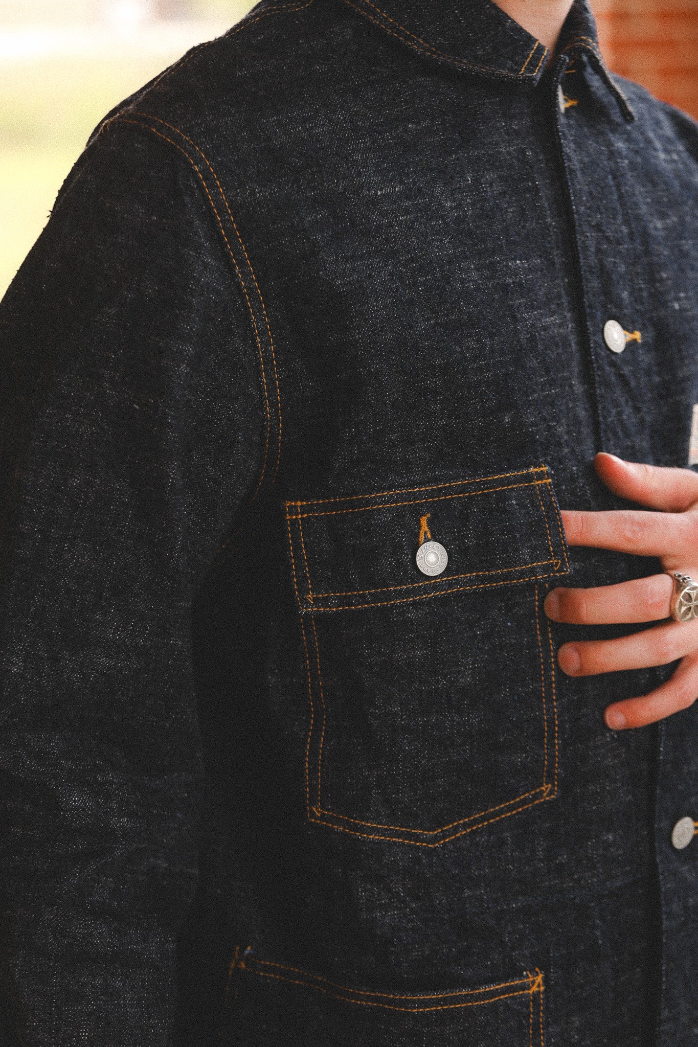 D4620 Studio D'Artisan GL3 Selvedge Denim Coverall Jacket- Indigo