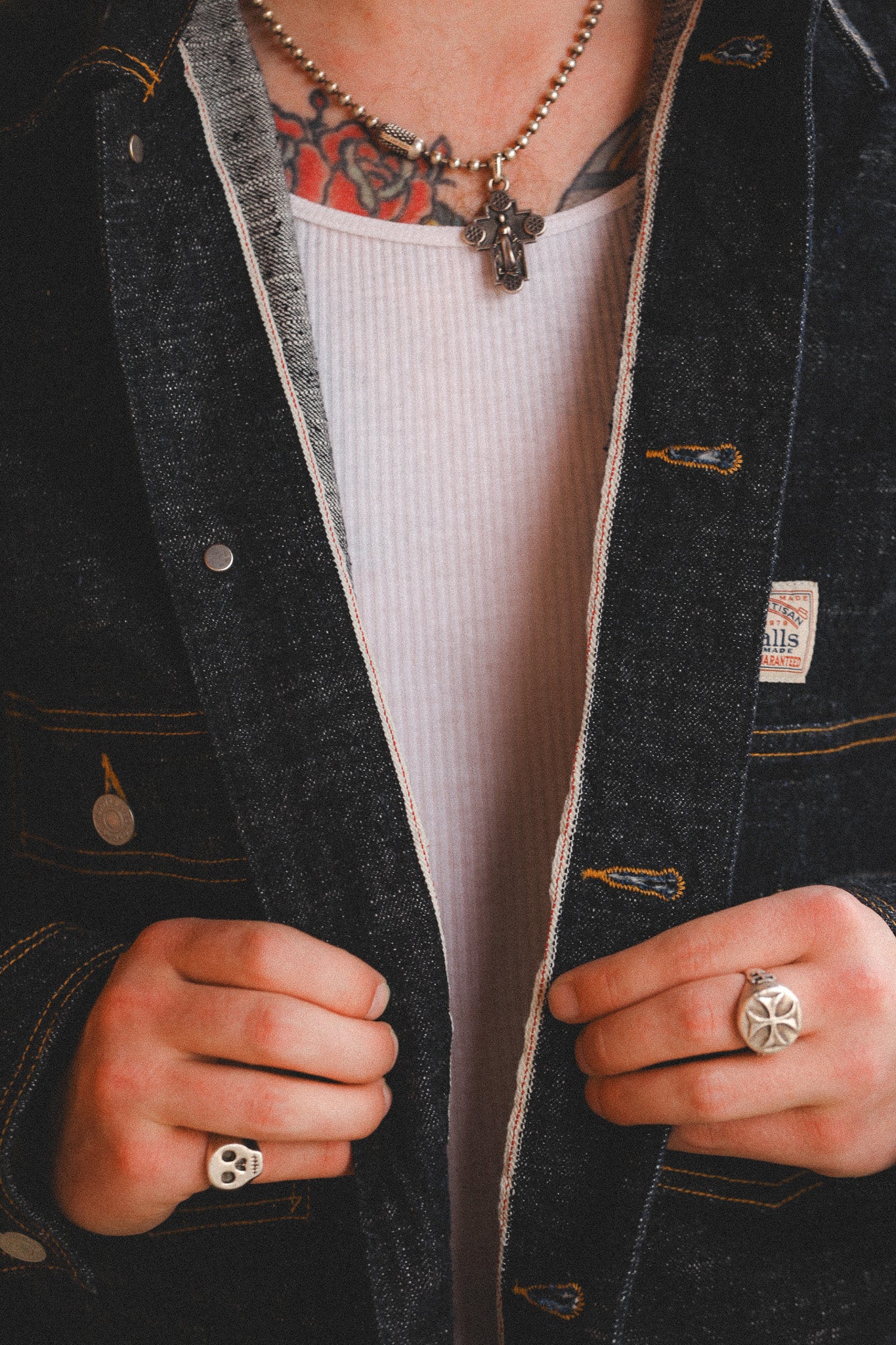D4620 Studio D'Artisan GL3 Selvedge Denim Coverall Jacket- Indigo