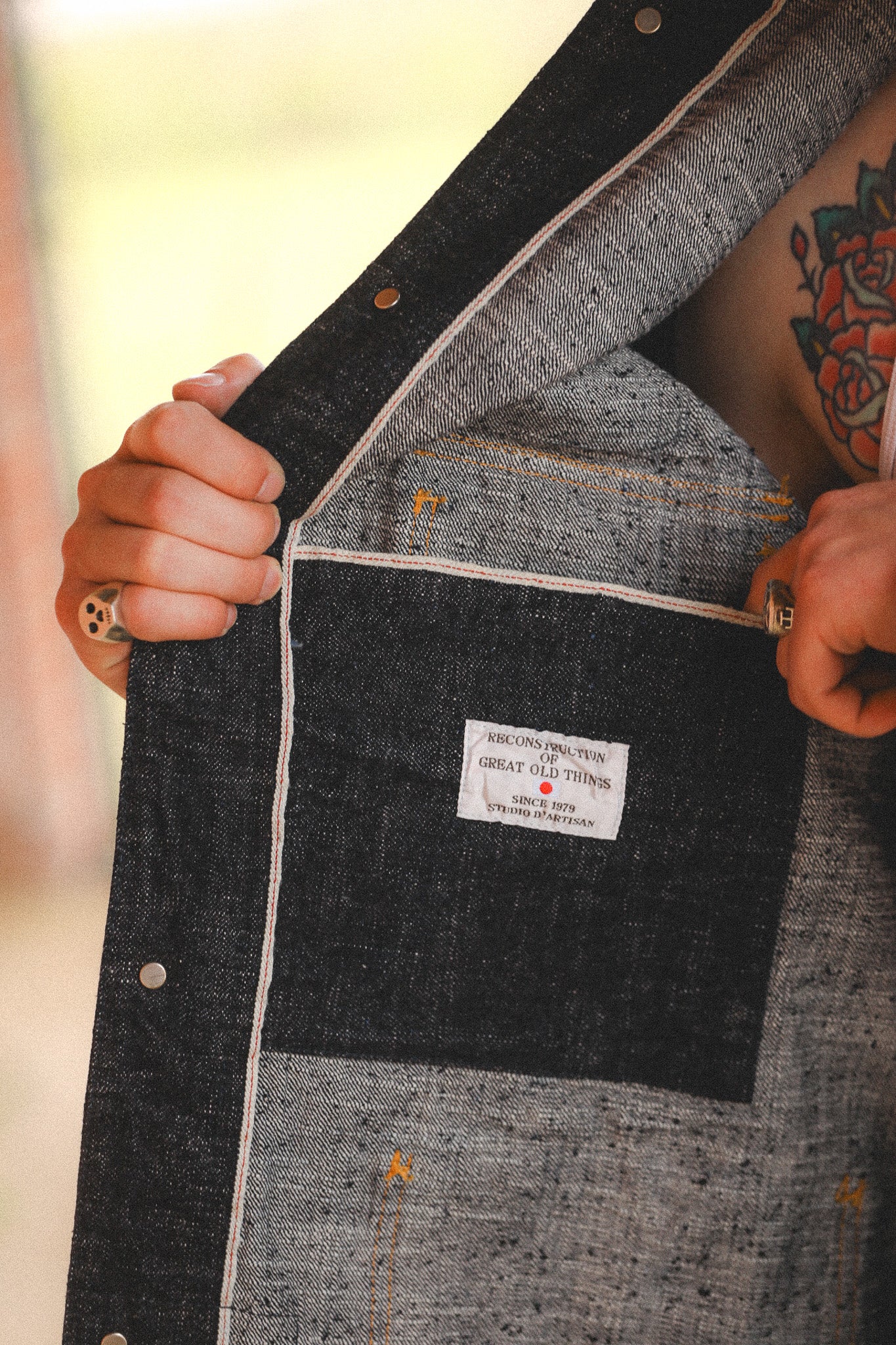 D4620 Studio D'Artisan GL3 Selvedge Denim Coverall Jacket- Indigo