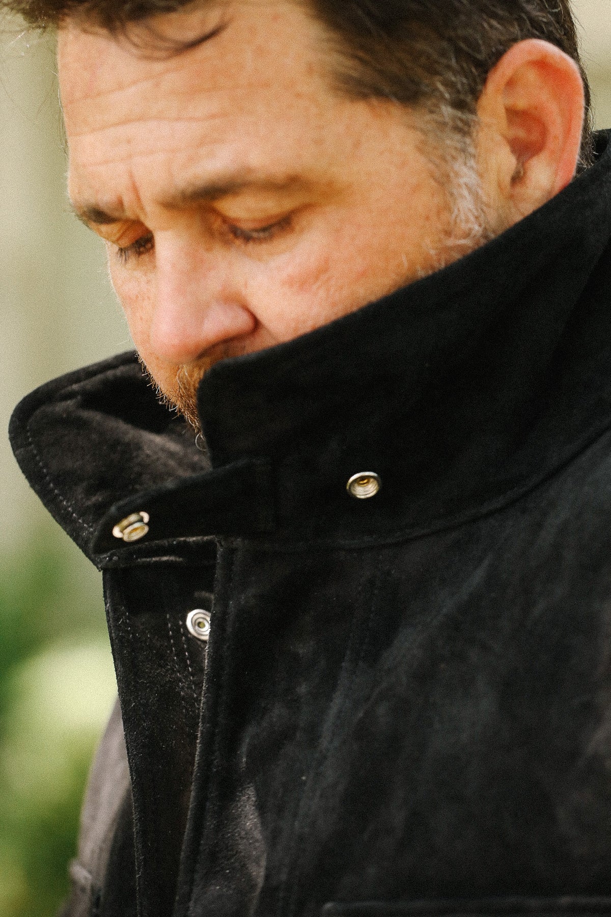 IHJ-156-BLK Iron Heart Horsehide Suede M65 Jacket - Black