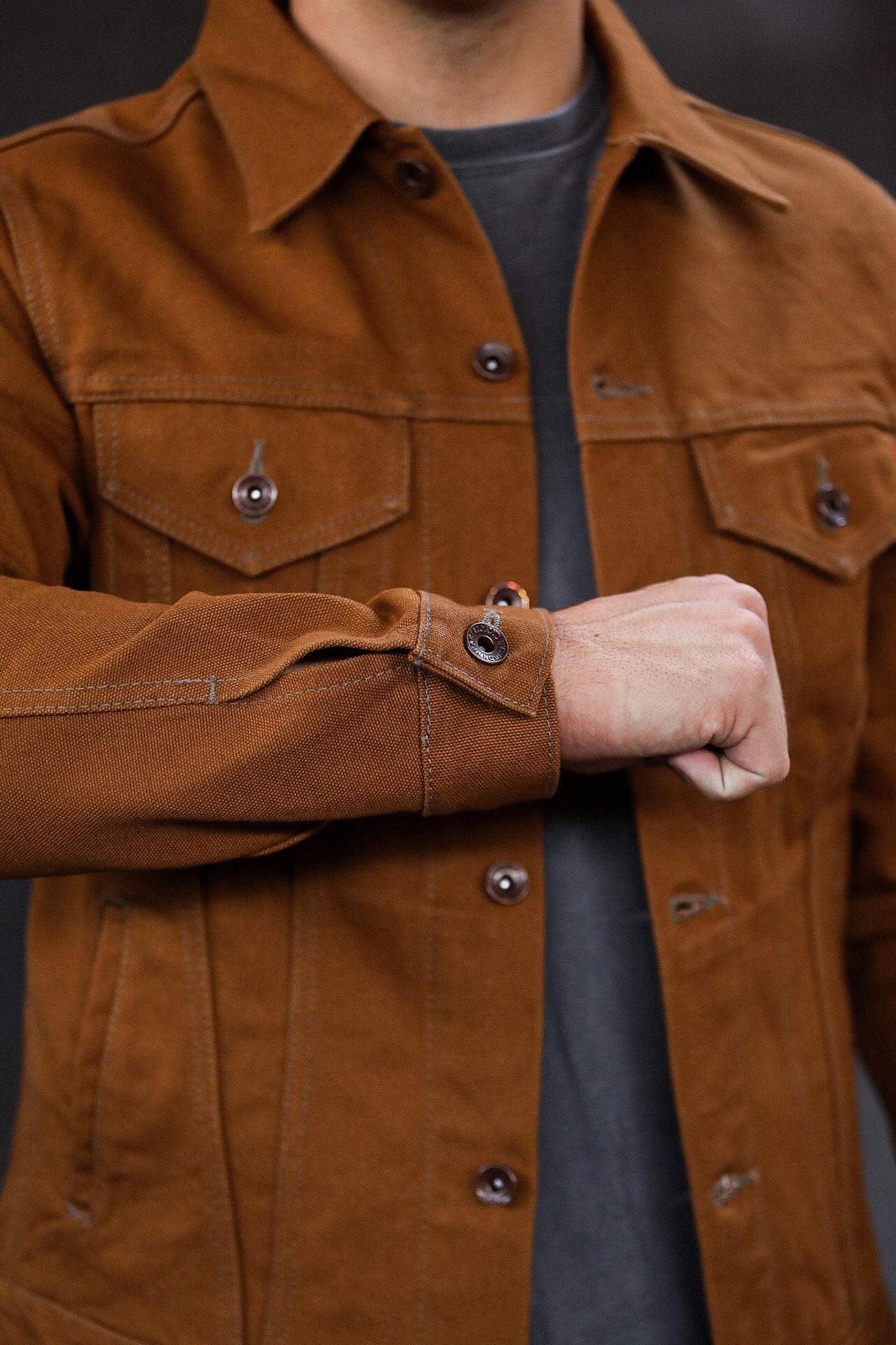 17oz Duck Modified Type III Jacket - Brown IH-2526J
