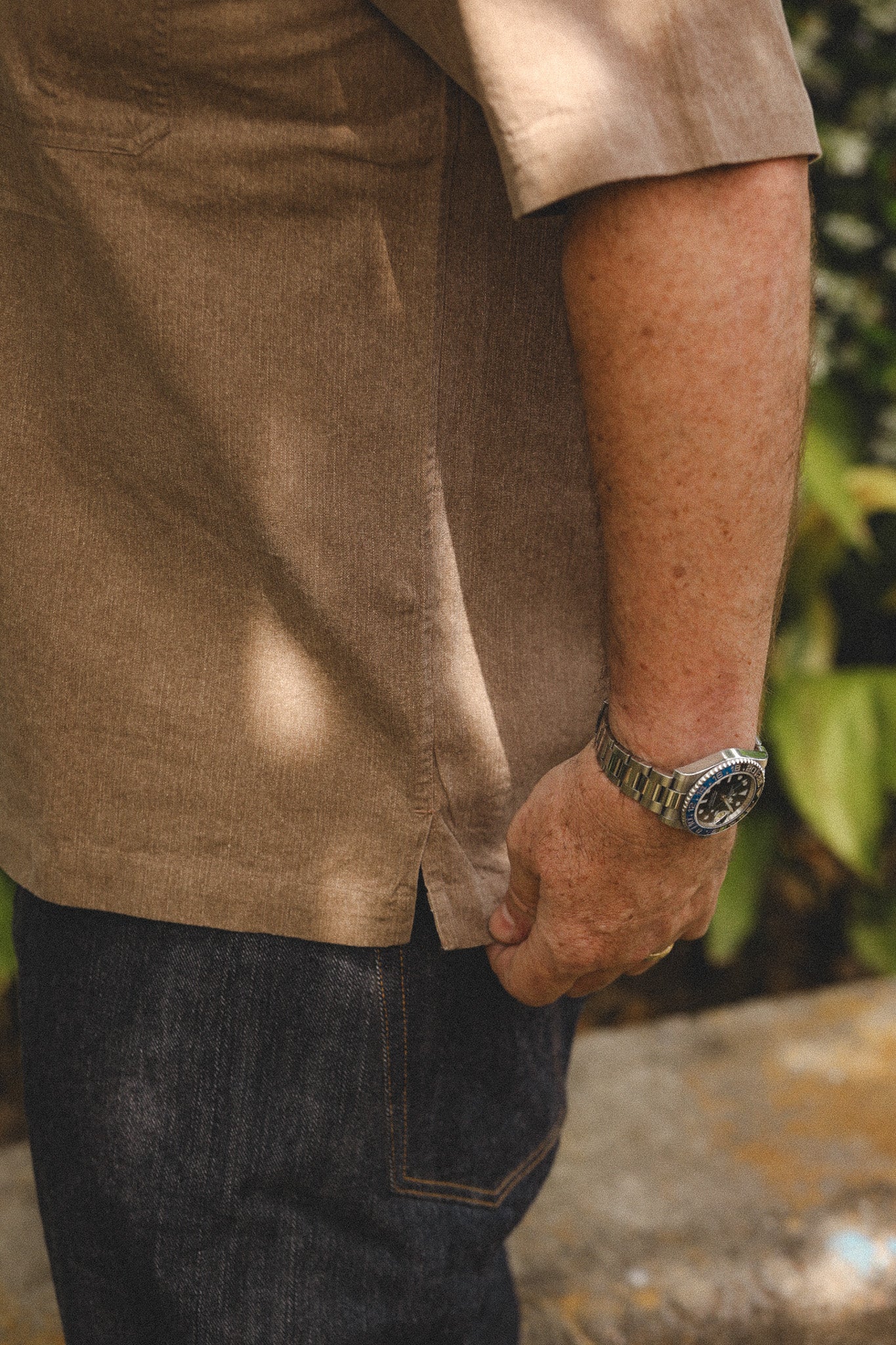 3sixteen Short Sleeve Workshirt- Brown Pigment Dye