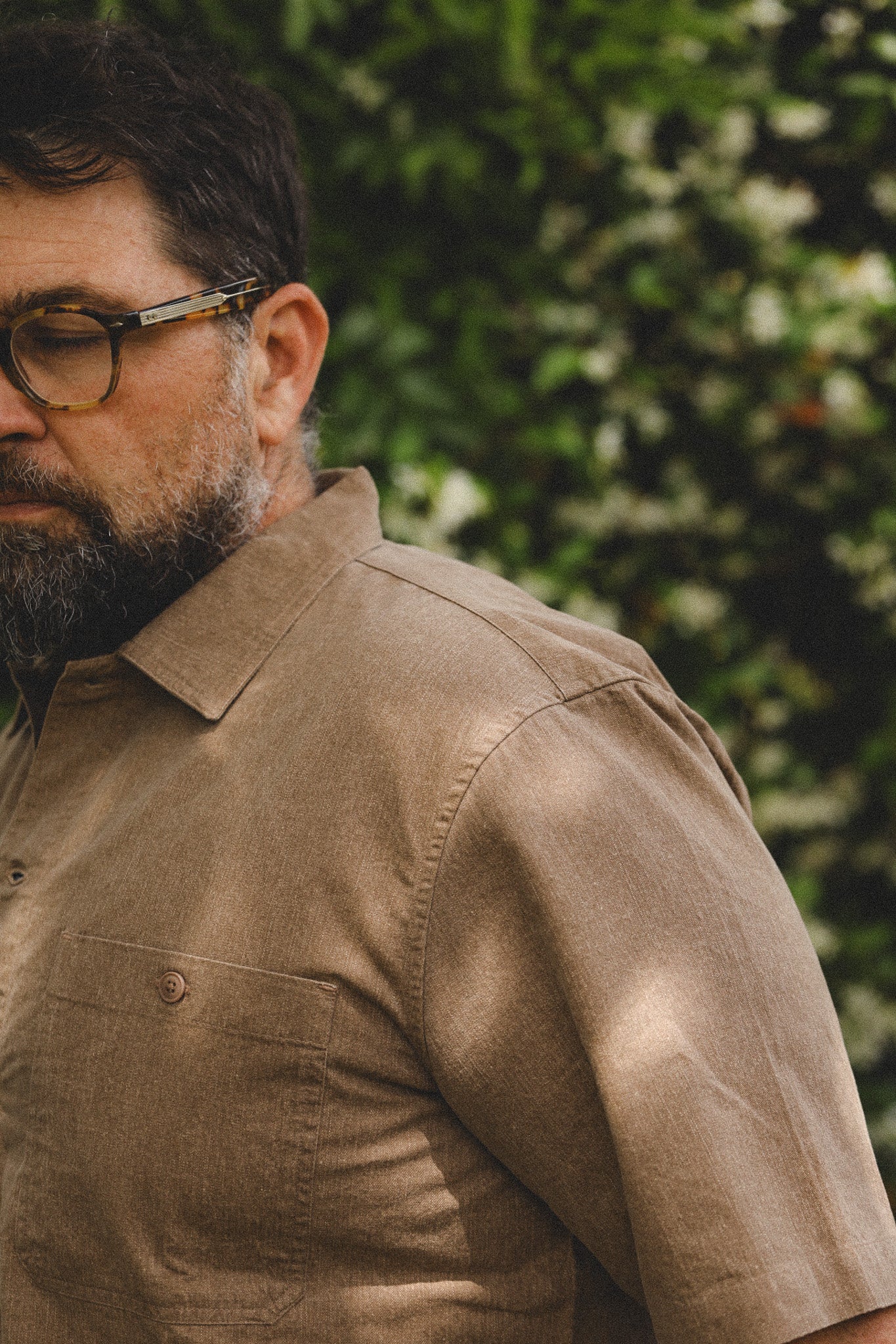 3sixteen Short Sleeve Workshirt- Brown Pigment Dye