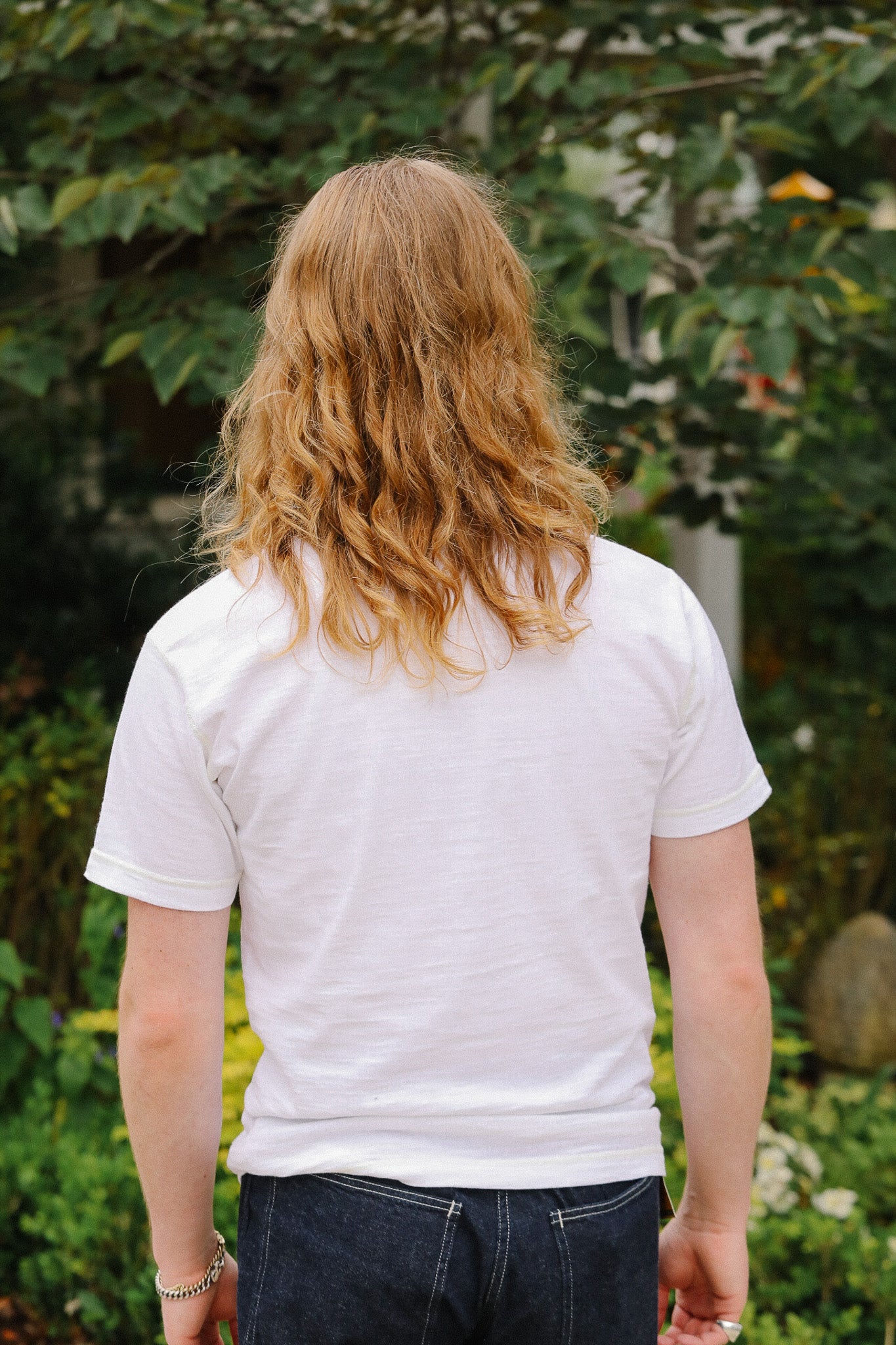 BR79192 Buzz Rickson Slub Yarn Henley Neck T-Shirt- White