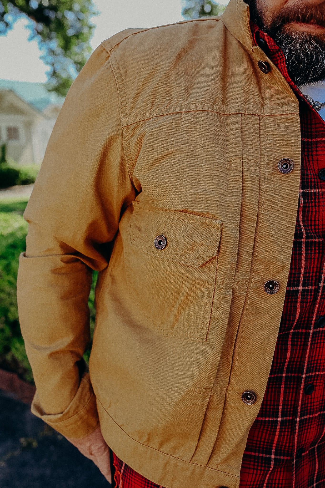 9oz Paraffin Coated OX Type II Jacket - Mustard IHJ-134-MUS