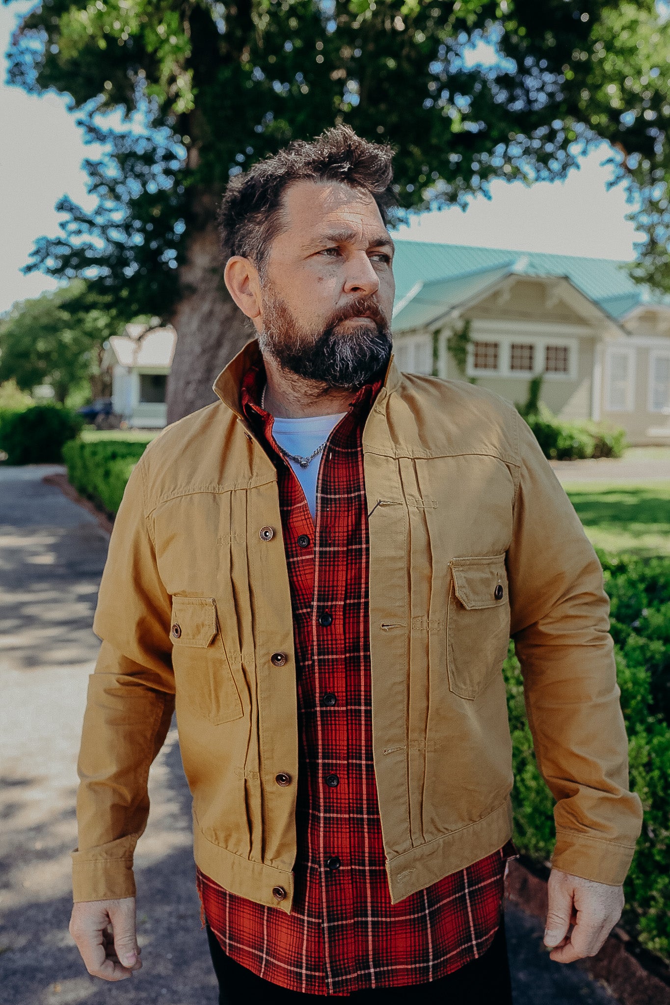 9oz Paraffin Coated OX Type II Jacket - Mustard IHJ-134-MUS