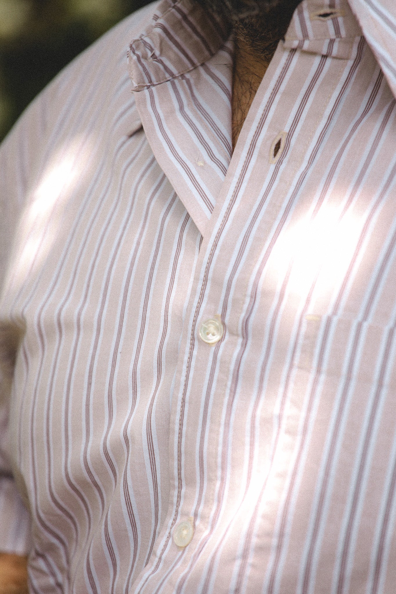 3sixteen Short Sleeve Commuter Shirt- Tan Stripe