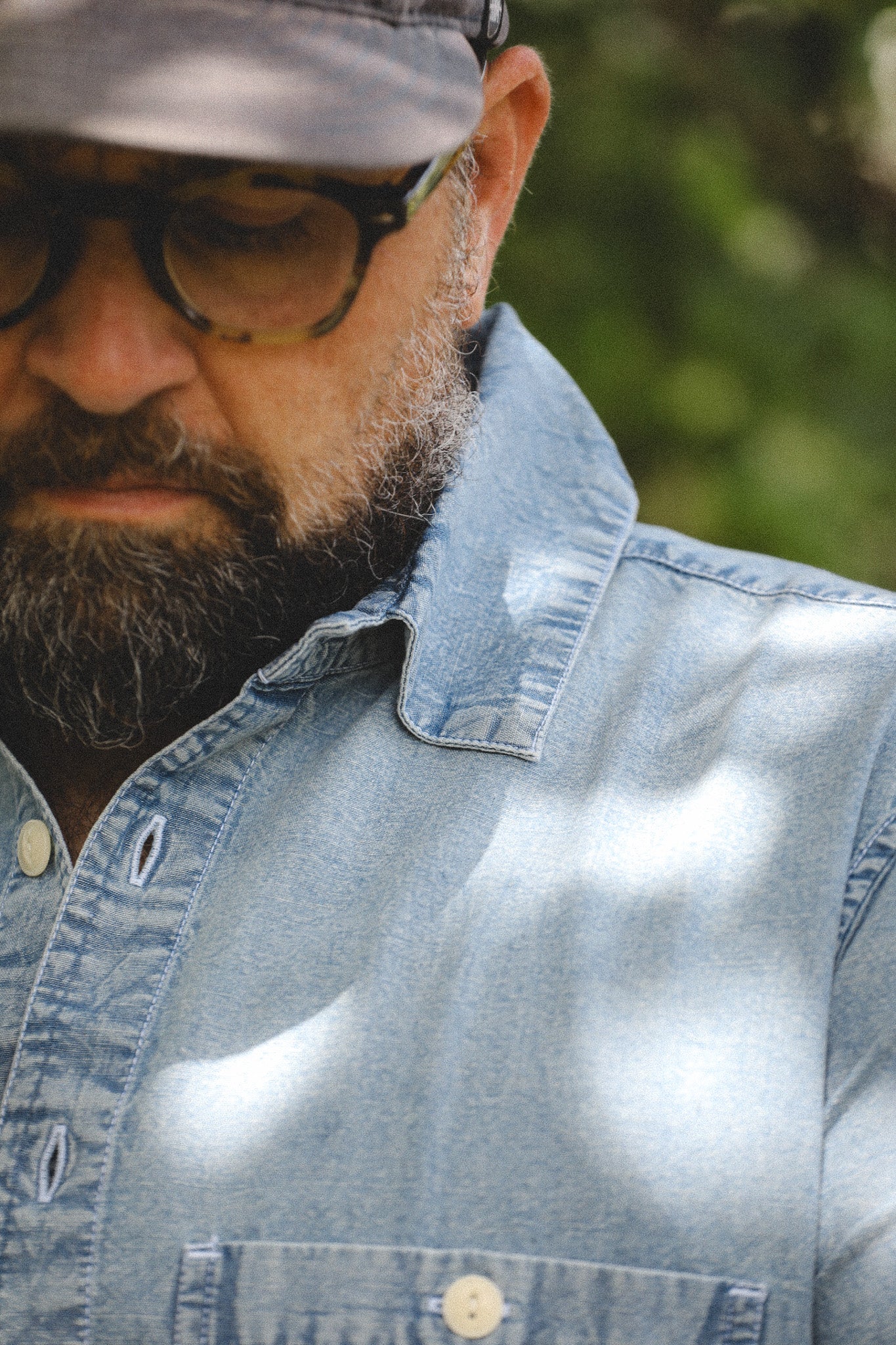 3sixteen Utility Chambray Shirt- Washed Indigo