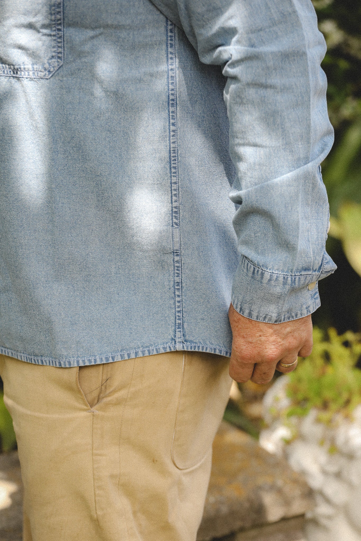 3sixteen Utility Chambray Shirt- Washed Indigo