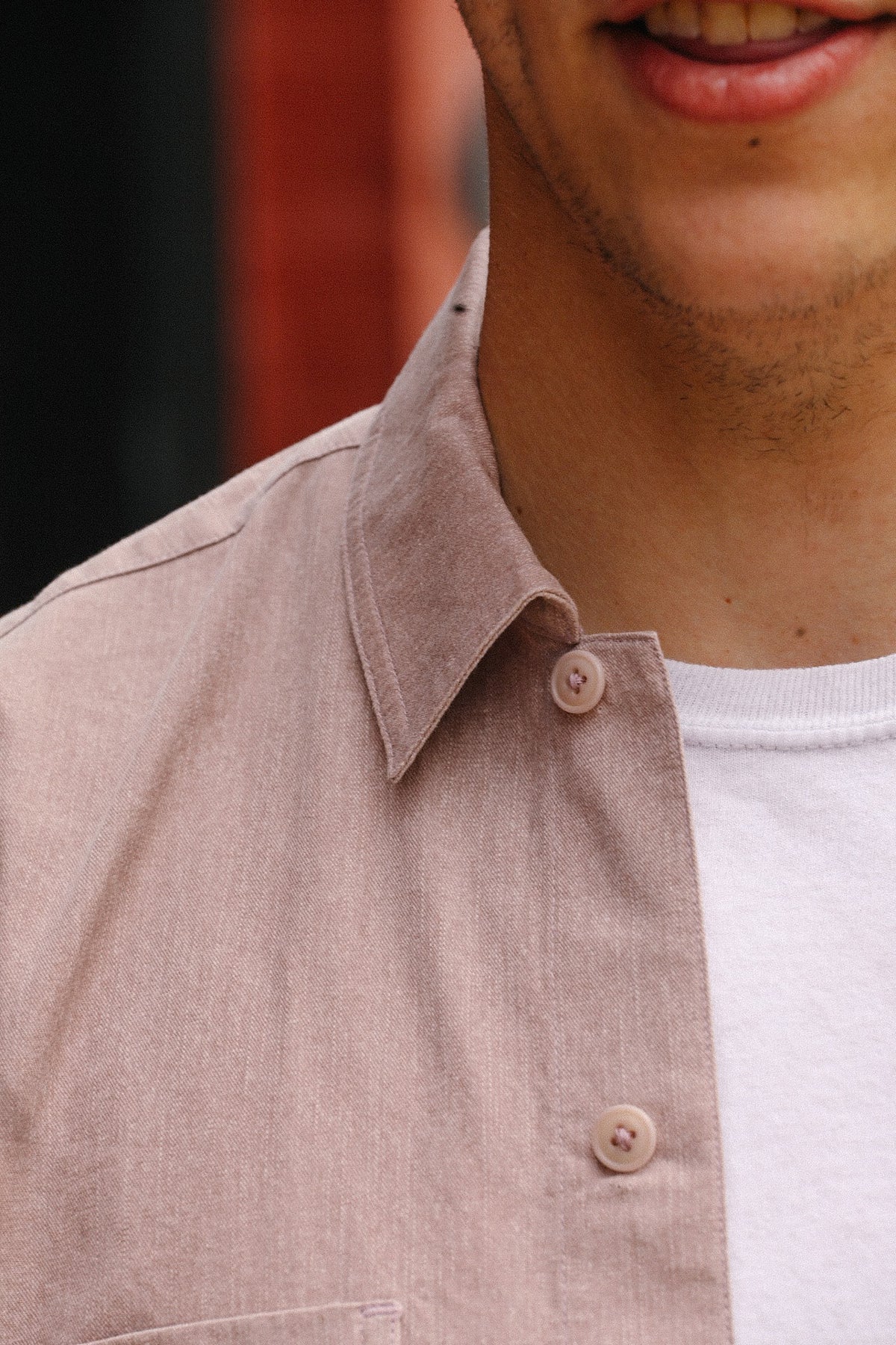 Short Sleeve Workshirt- Blush
