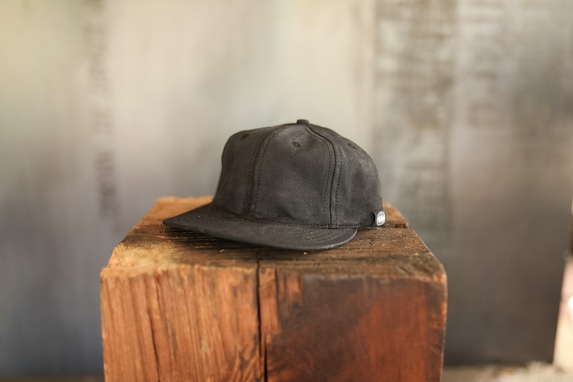 ANM Waxed Vintage 6 Panel Cap- Black