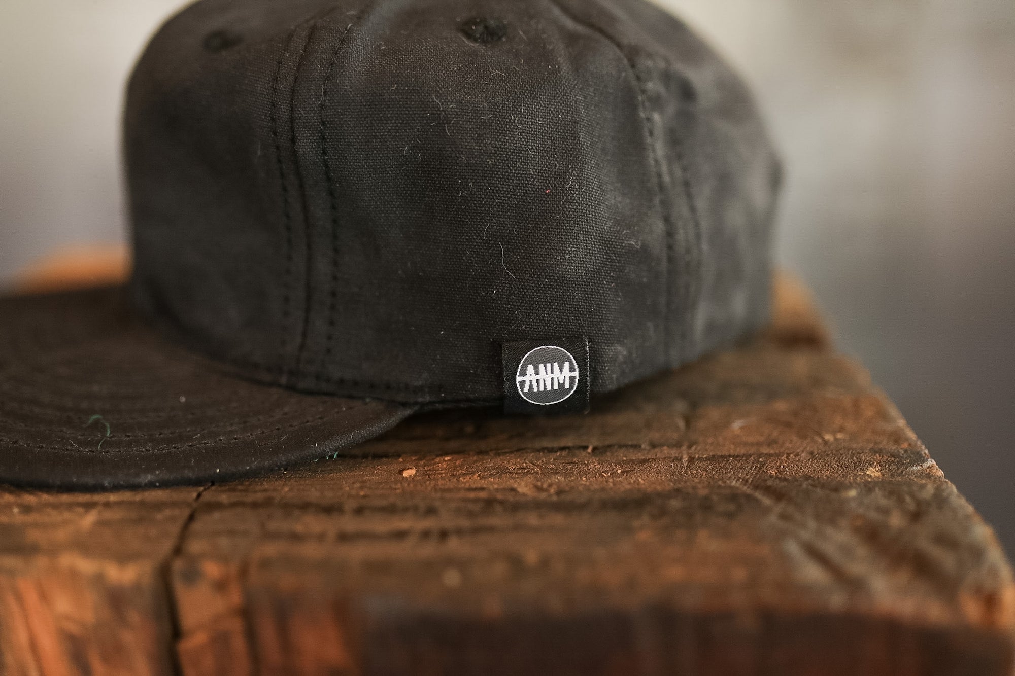 ANM Waxed Vintage 6 Panel Cap- Black