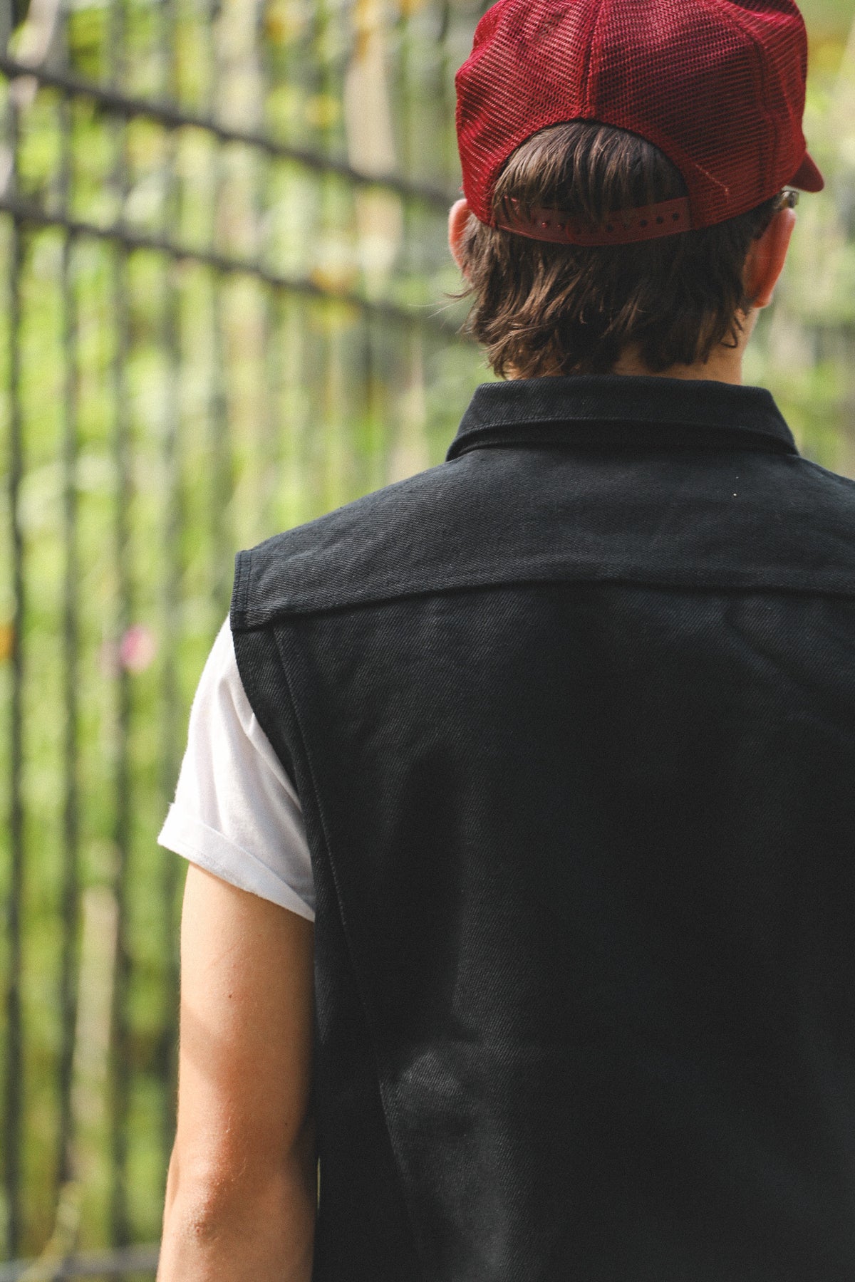 IH-9526V Iron Heart 21oz Non-Fade Denim Type III Vest - Superblack