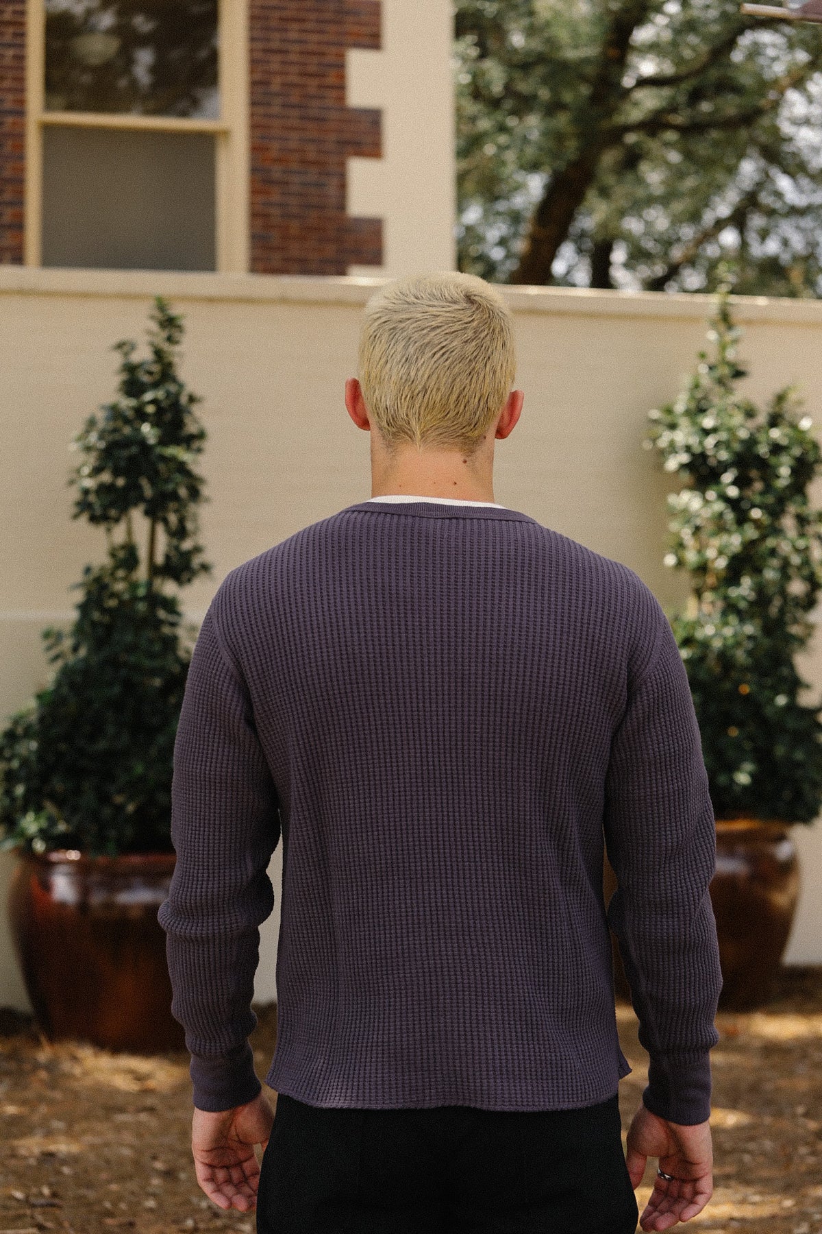 60BW UES Big Waffle Thermal- Purple Navy
