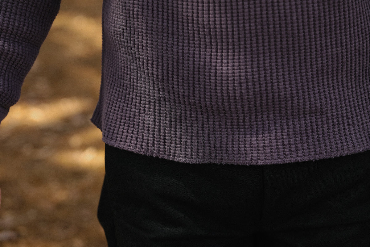60BW UES Big Waffle Thermal- Purple Navy