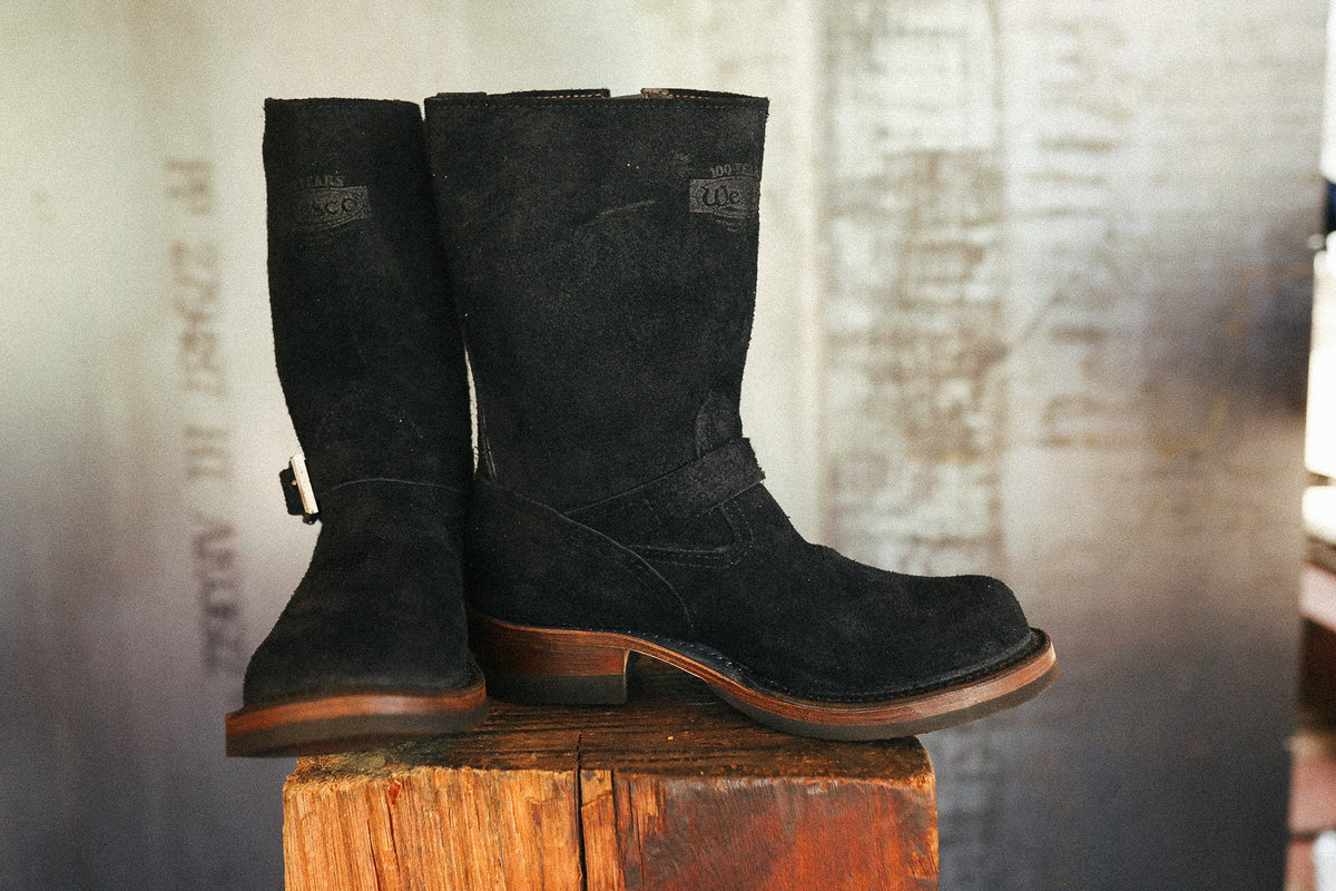 Wesco X ISP Boss Engineer Boot- Black Roughout, 9109 Last