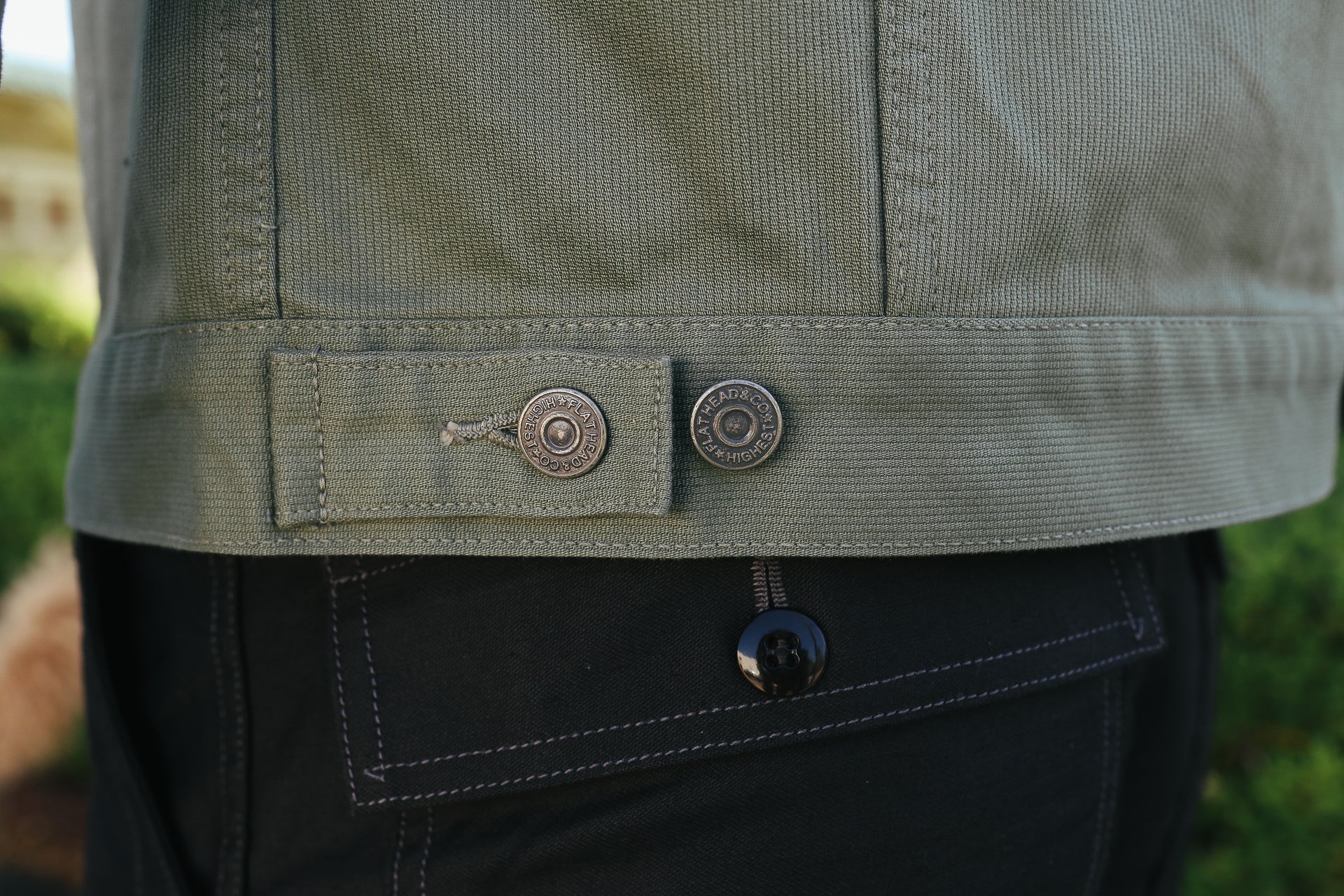 9oz Pique 60's Type 3 Jacket- Green (FN-OJ-C016)