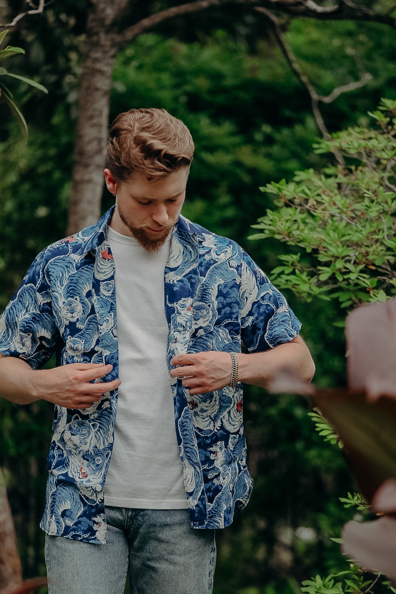 Freenote Cloth Tiger Hawaiian Shirt - Ice