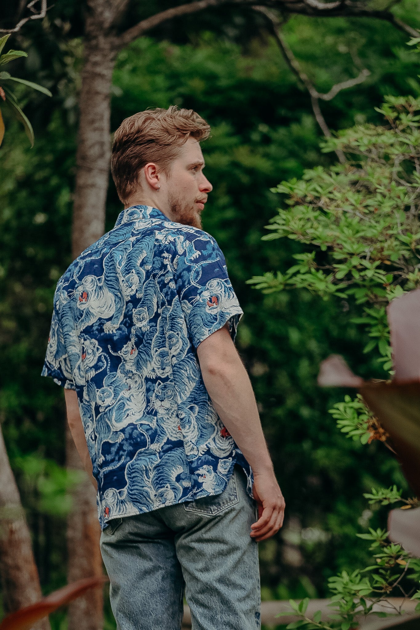 Freenote Cloth Tiger Hawaiian Shirt - Ice