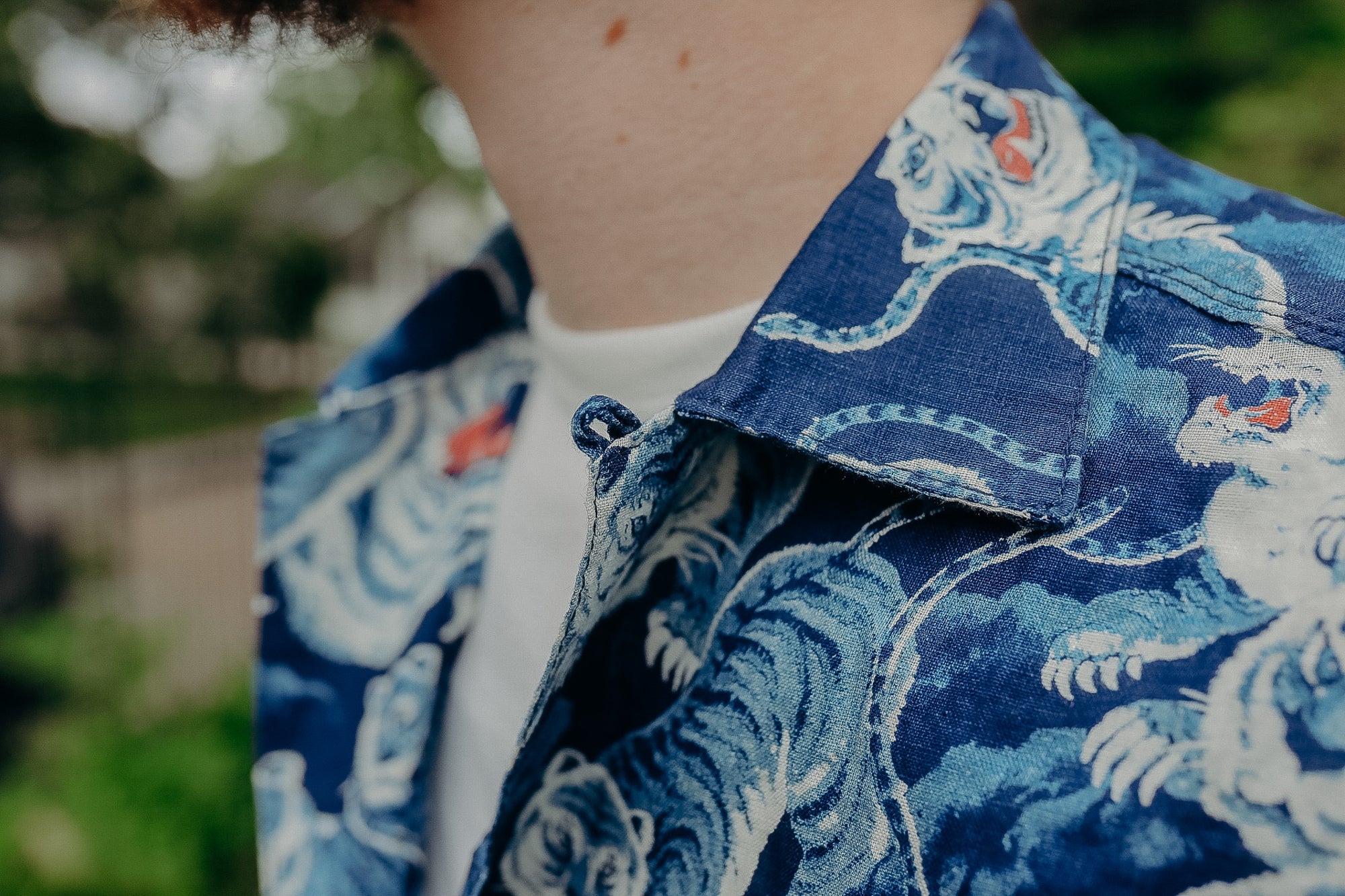 Freenote Cloth Tiger Hawaiian Shirt - Ice
