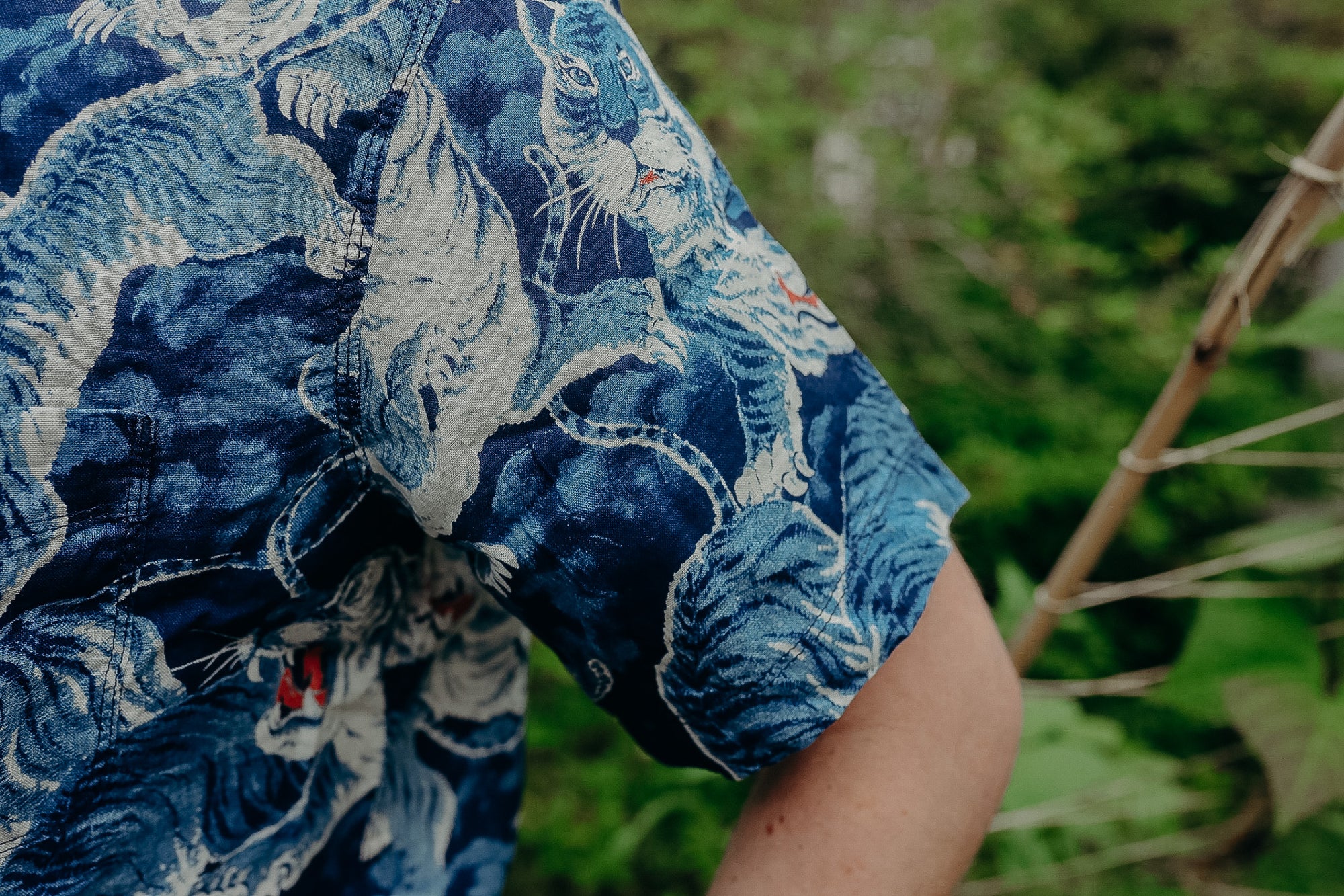 Freenote Cloth Tiger Hawaiian Shirt - Ice