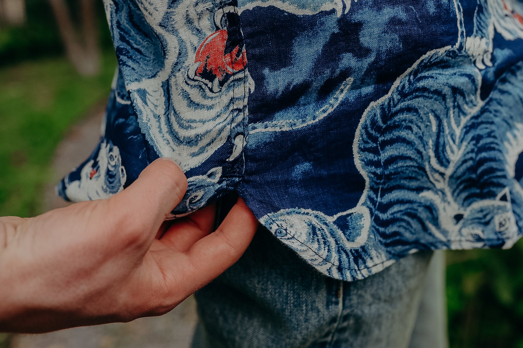 Freenote Cloth Tiger Hawaiian Shirt - Ice