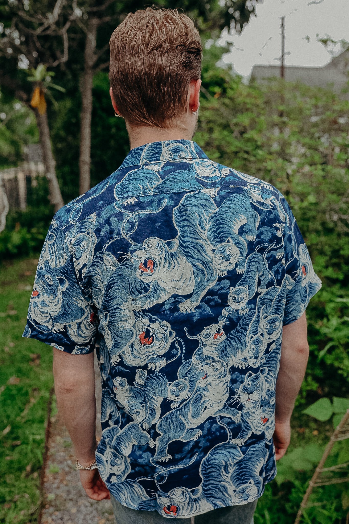 Freenote Cloth Tiger Hawaiian Shirt - Ice
