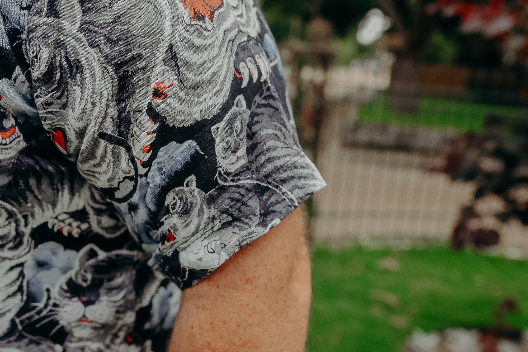 Freenote Cloth Tiger Hawaiian Shirt - Black
