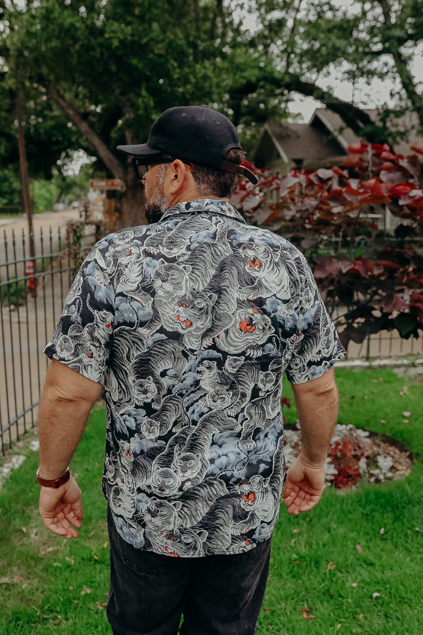 Freenote Cloth Tiger Hawaiian Shirt - Black