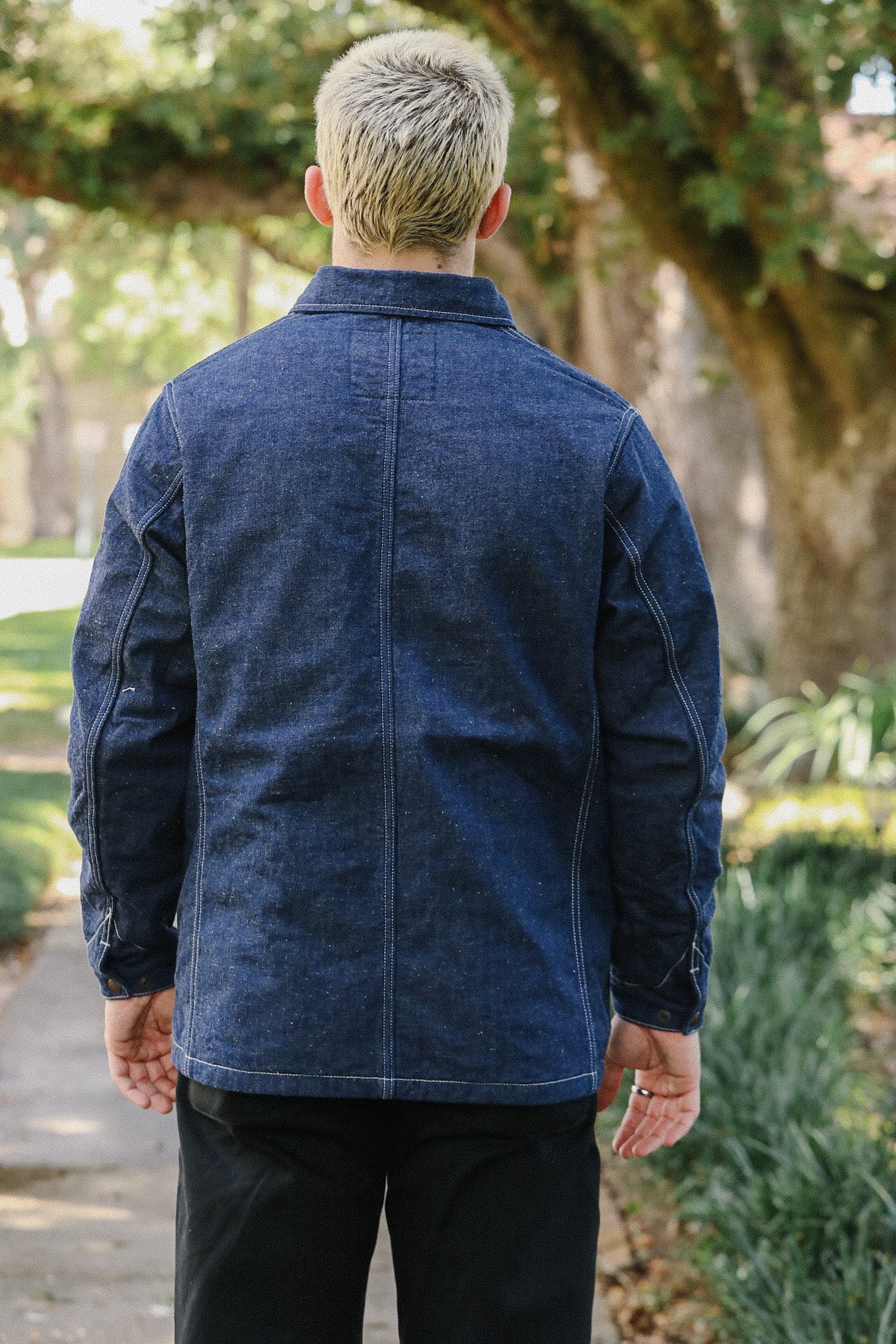 10oz Selvedge Denim Blanket Lined Chore Jacket - Indigo IHJ-149-IND