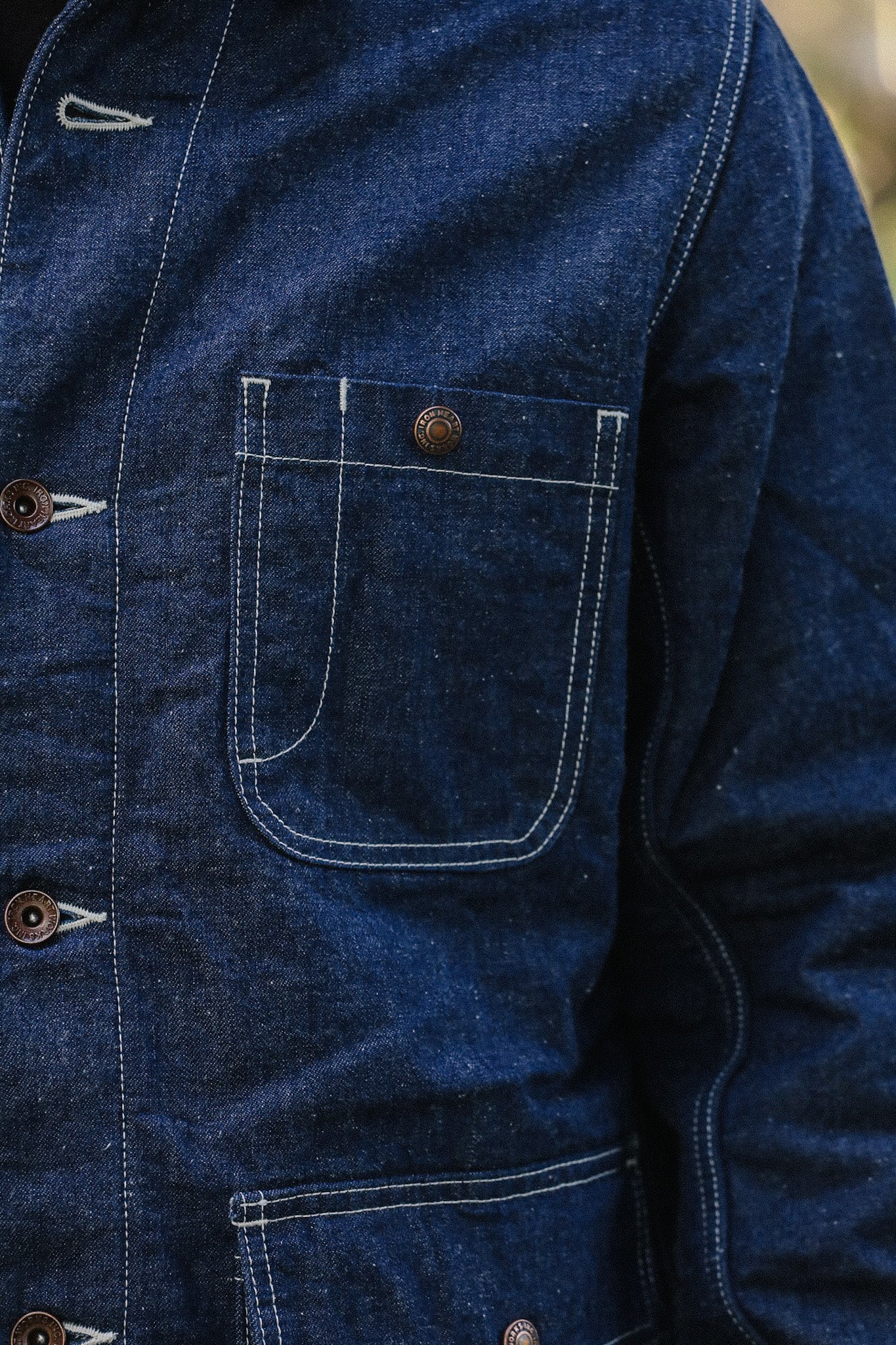 10oz Selvedge Denim Blanket Lined Chore Jacket - Indigo IHJ-149-IND