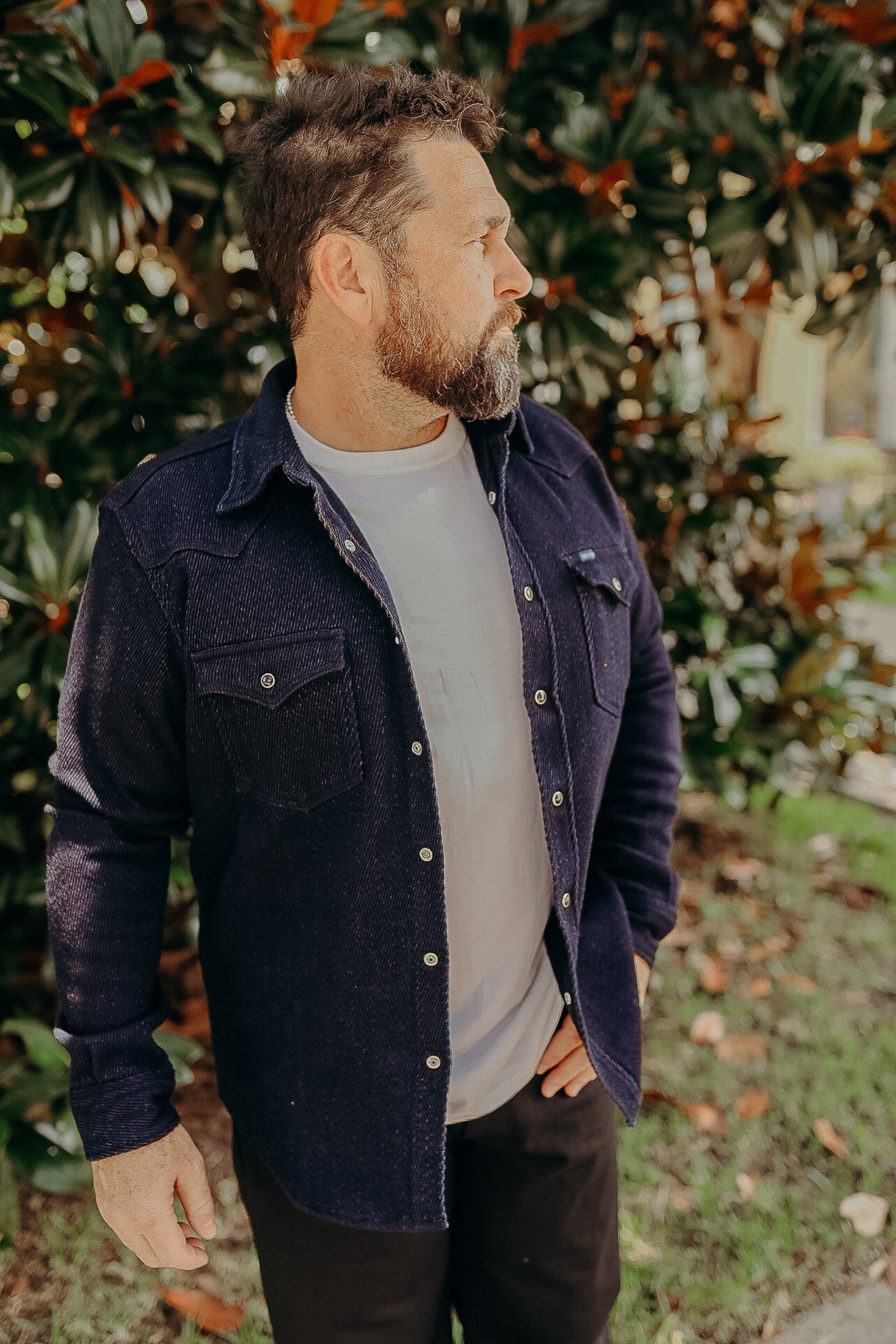 IHSH-208-IND Iron Heart Kersey Western Shirt - Indigo