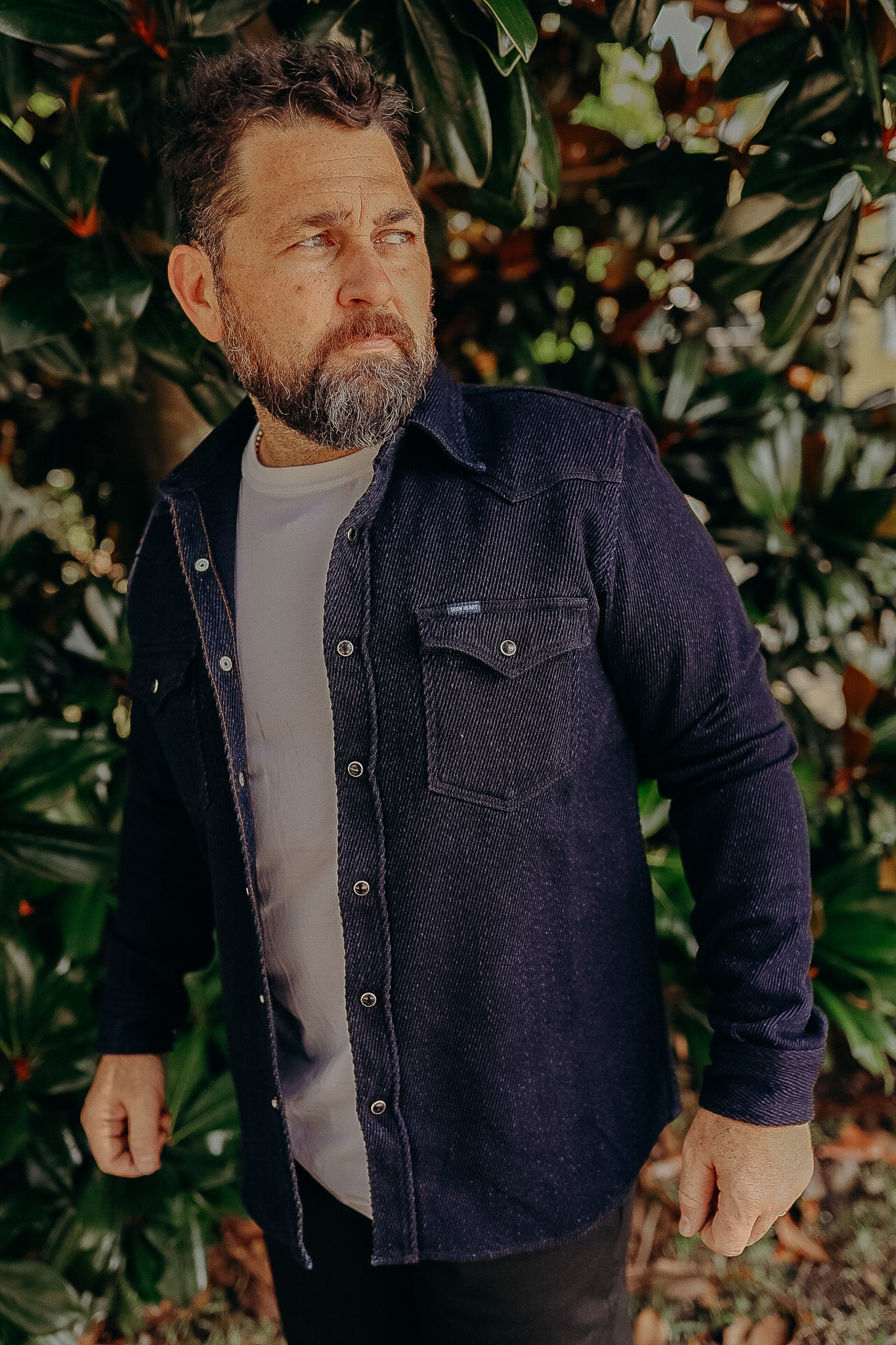 IHSH-208-IND Iron Heart Kersey Western Shirt - Indigo