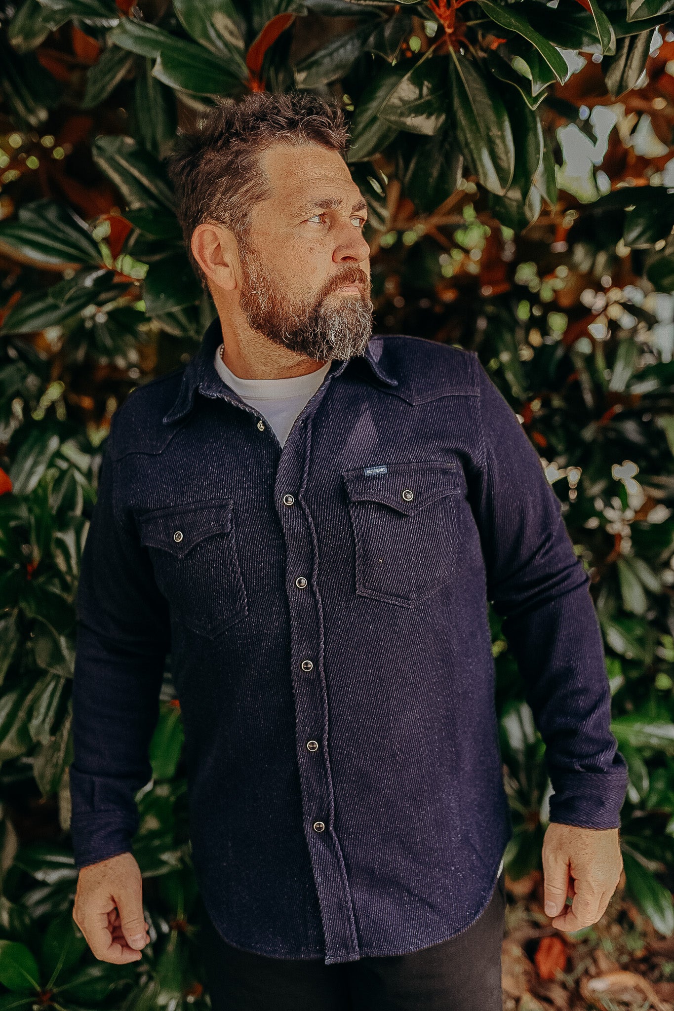 IHSH-208-IND Iron Heart Kersey Western Shirt - Indigo