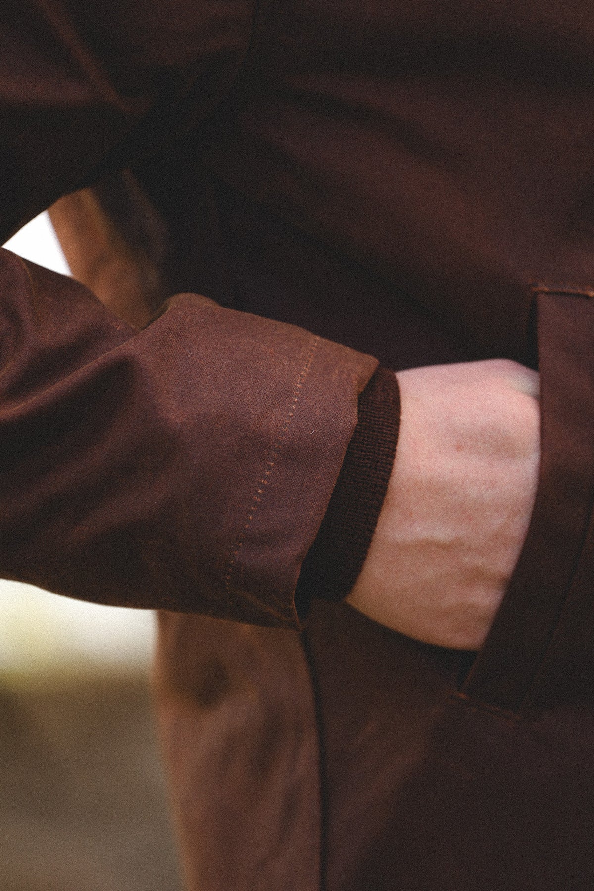 Dehen 1920 N-1 Deck Jacket Waxed Canvas- Fig / Brown