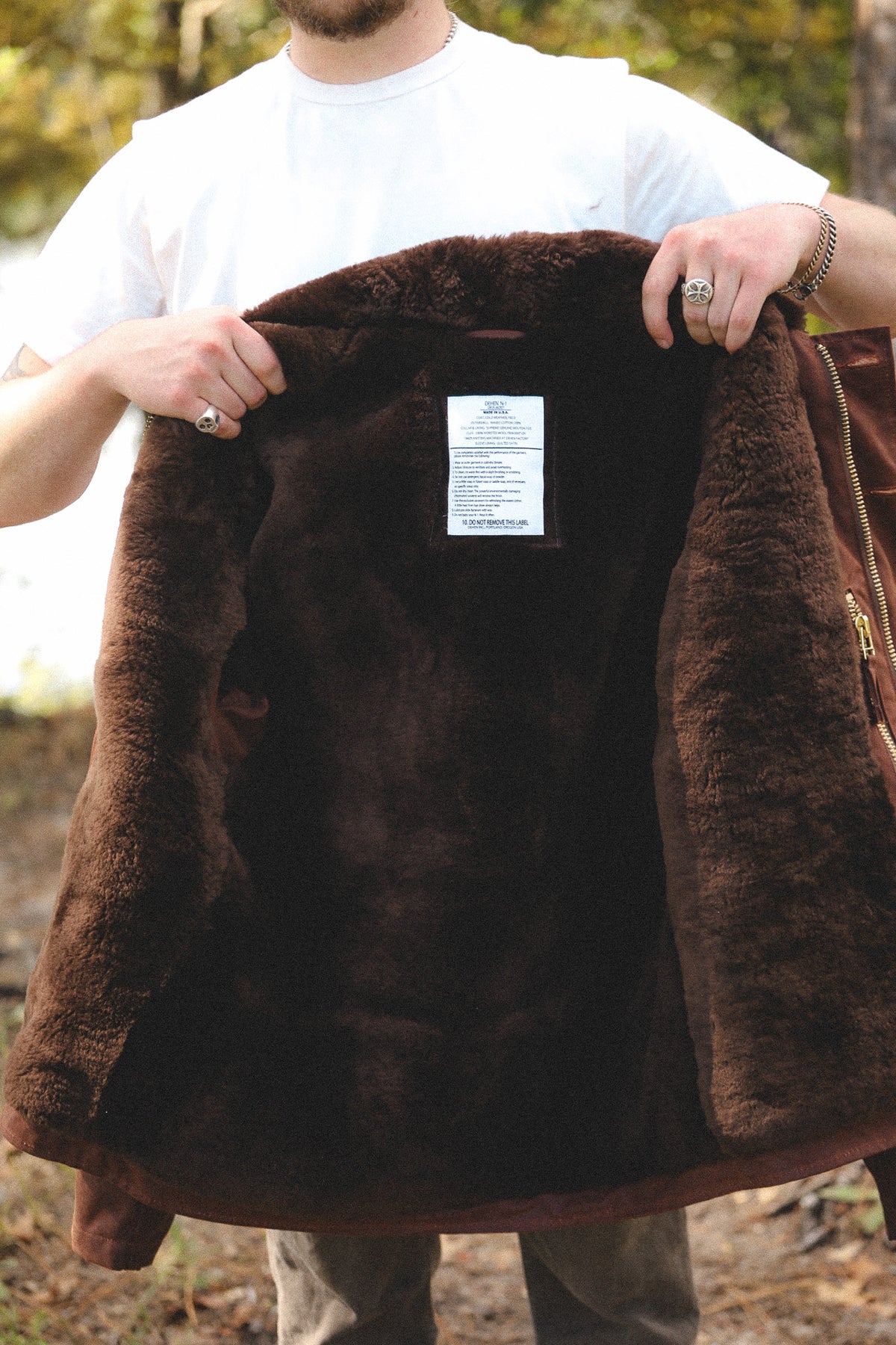Dehen 1920 N-1 Deck Jacket Waxed Canvas- Fig / Brown