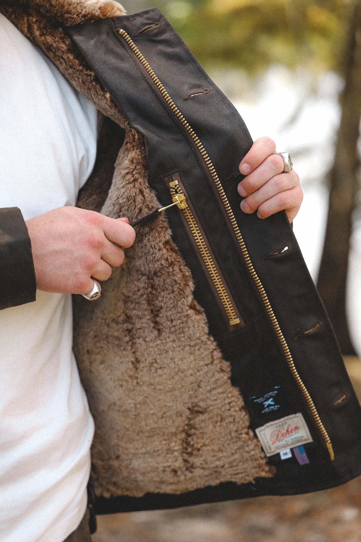 Dehen 1920 N-1 Deck Jacket Waxed Canvas- Fossil Brown/ Kodiak