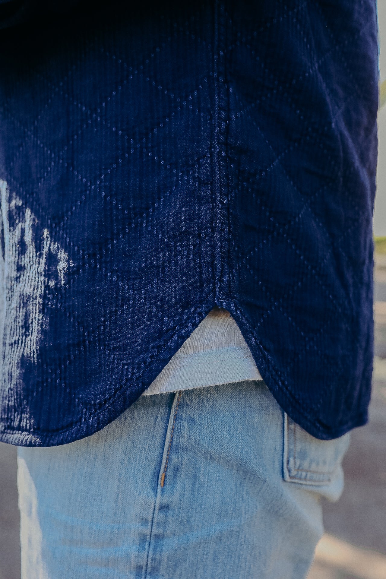 Sashiko Shirt- Indigo Garment Dyed (MXLS1028)