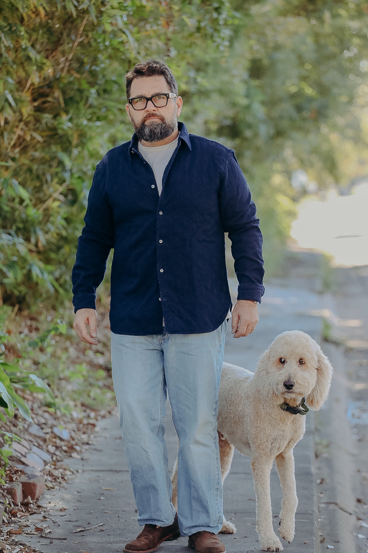 Sashiko Shirt- Indigo Garment Dyed (MXLS1028)