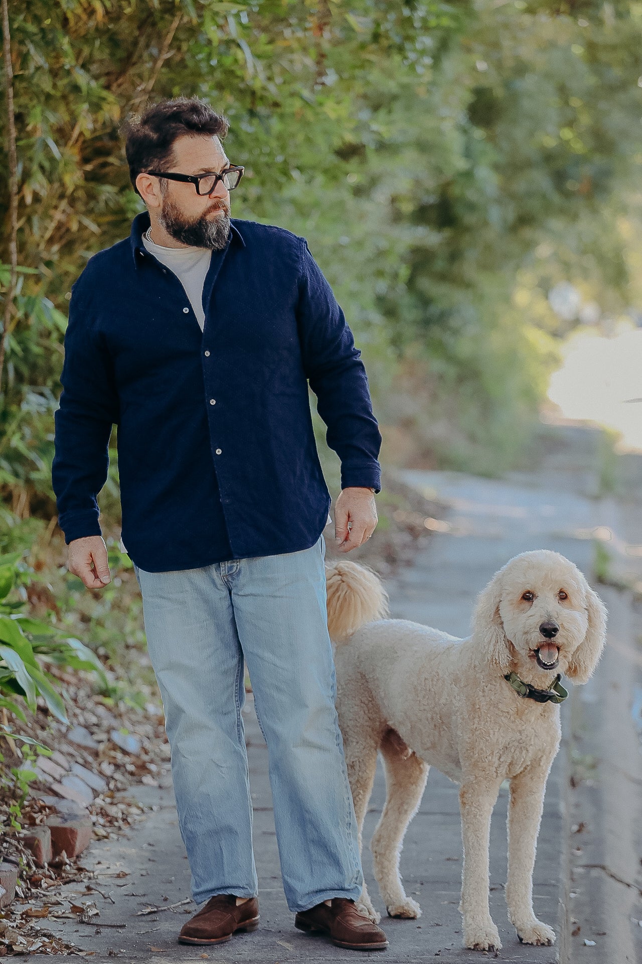 Sashiko Shirt- Indigo Garment Dyed (MXLS1028)