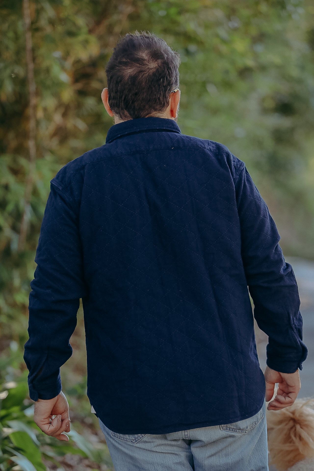 Sashiko Shirt- Indigo Garment Dyed (MXLS1028)