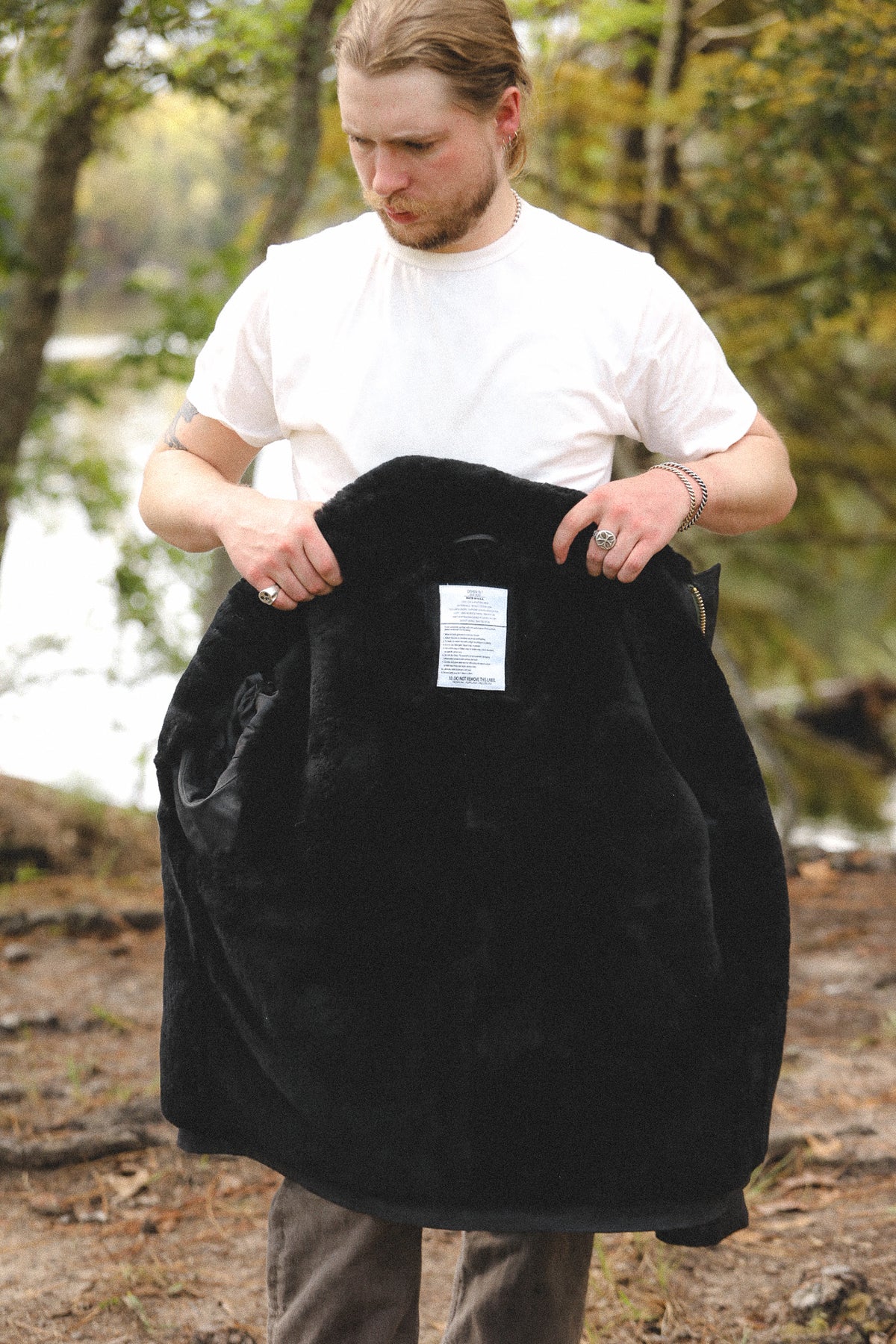 Dehen 1920 N-1 Deck Jacket Waxed Canvas- Black/Black