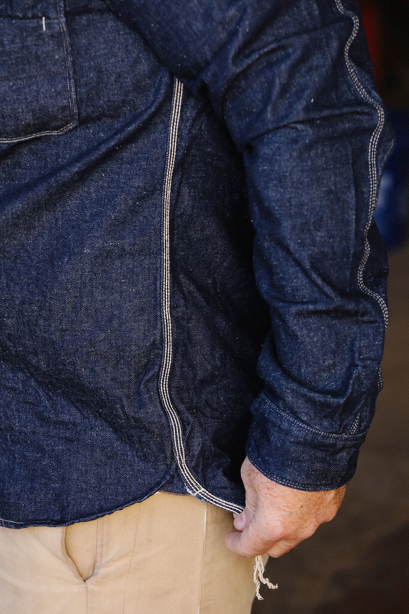Samurai Cotton Denim Work Shirt- Indigo (SJWS-SC02)