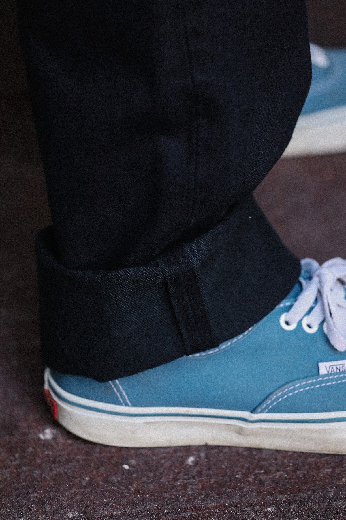 IH-1955S-142od Iron Heart 14oz Selvedge Denim "1955" Vintage Tapered Cut Jeans - Indigo Overdyed Black