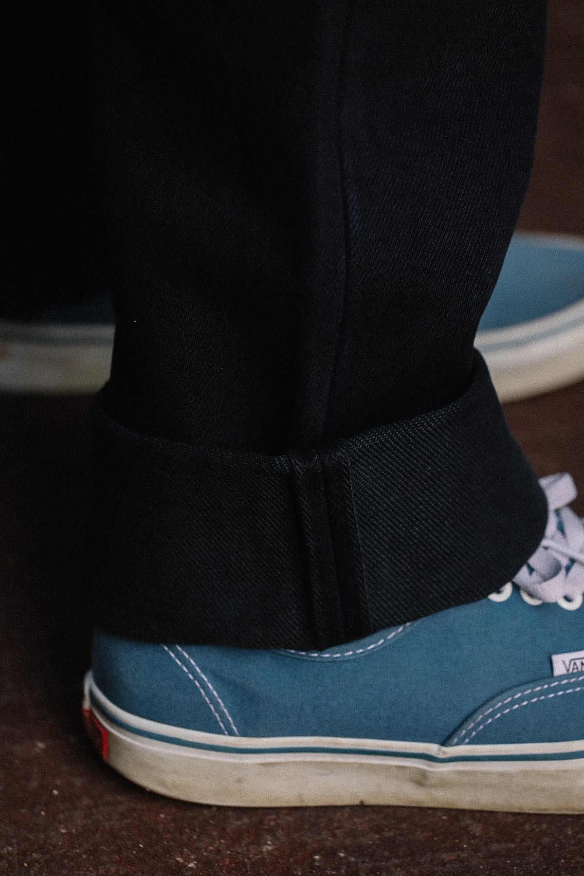 IH-666S-21od Iron Heart 21oz Selvedge Denim Slim Straight Cut Jeans - Indigo Overdyed Black