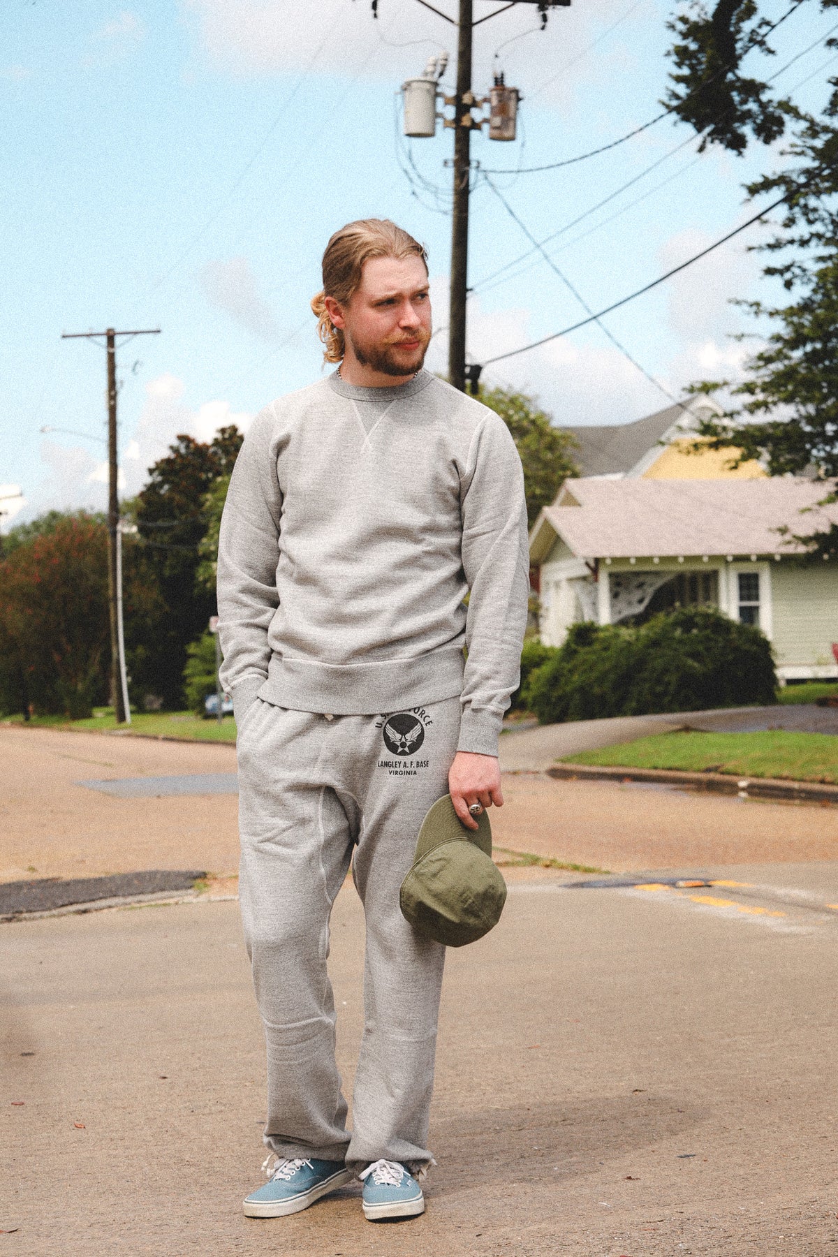 BR40973 Buzz Rickson U.S. Air Force Sweat Pants- Gray